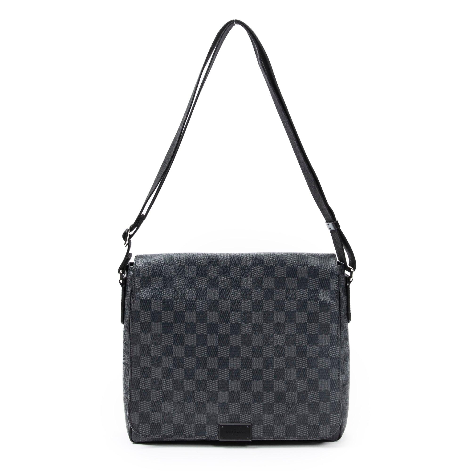 Authentic Louis Vuitton Damier District MM Shoulder Cross Bag