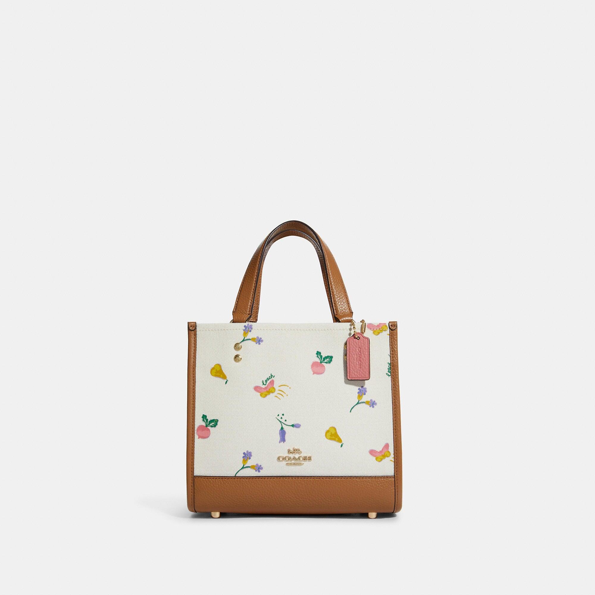 Coach Outlet North South Mini Tote in Colorblock - Beige