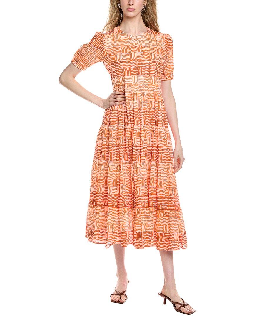 knee length dresses for ladies DAPHNE MIDI DRESS RAHA PINK  Ros-Garden