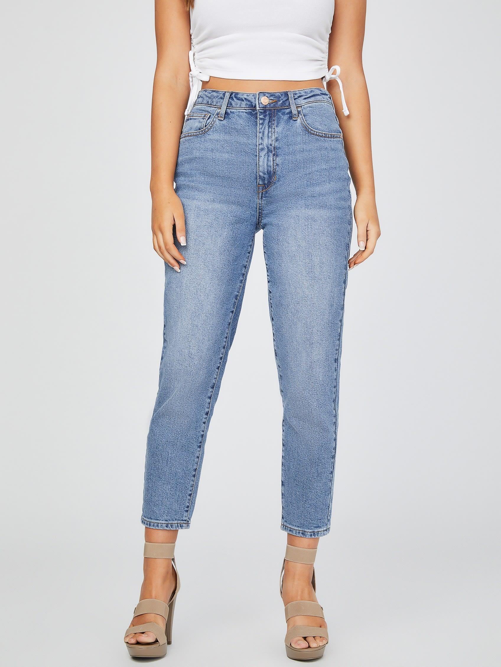 Guess Factory Tiffany Classic Mom Jeans in Blue | Lyst