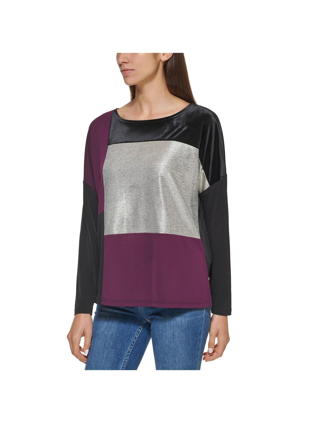 Calvin klein purple blouse cheap