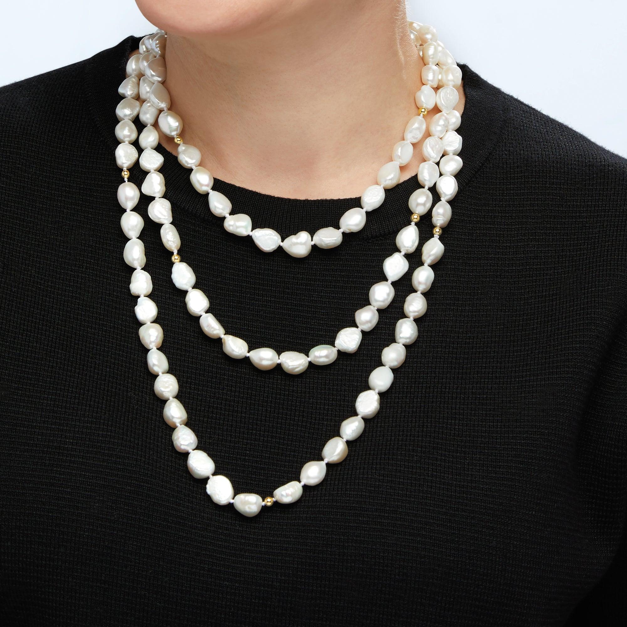 Ross-Simons 9.5-10.5mm Cultured Baroque Pearl Long Necklace In