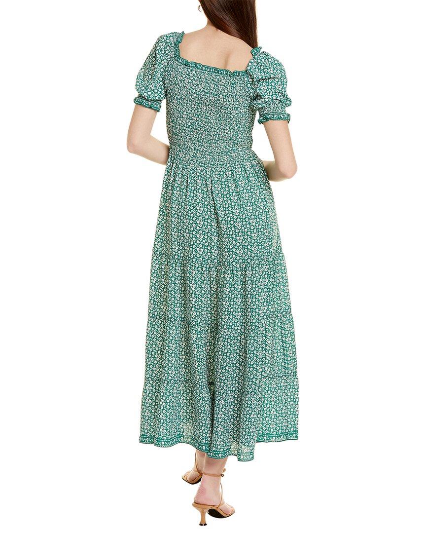 max studio green polka dot dress