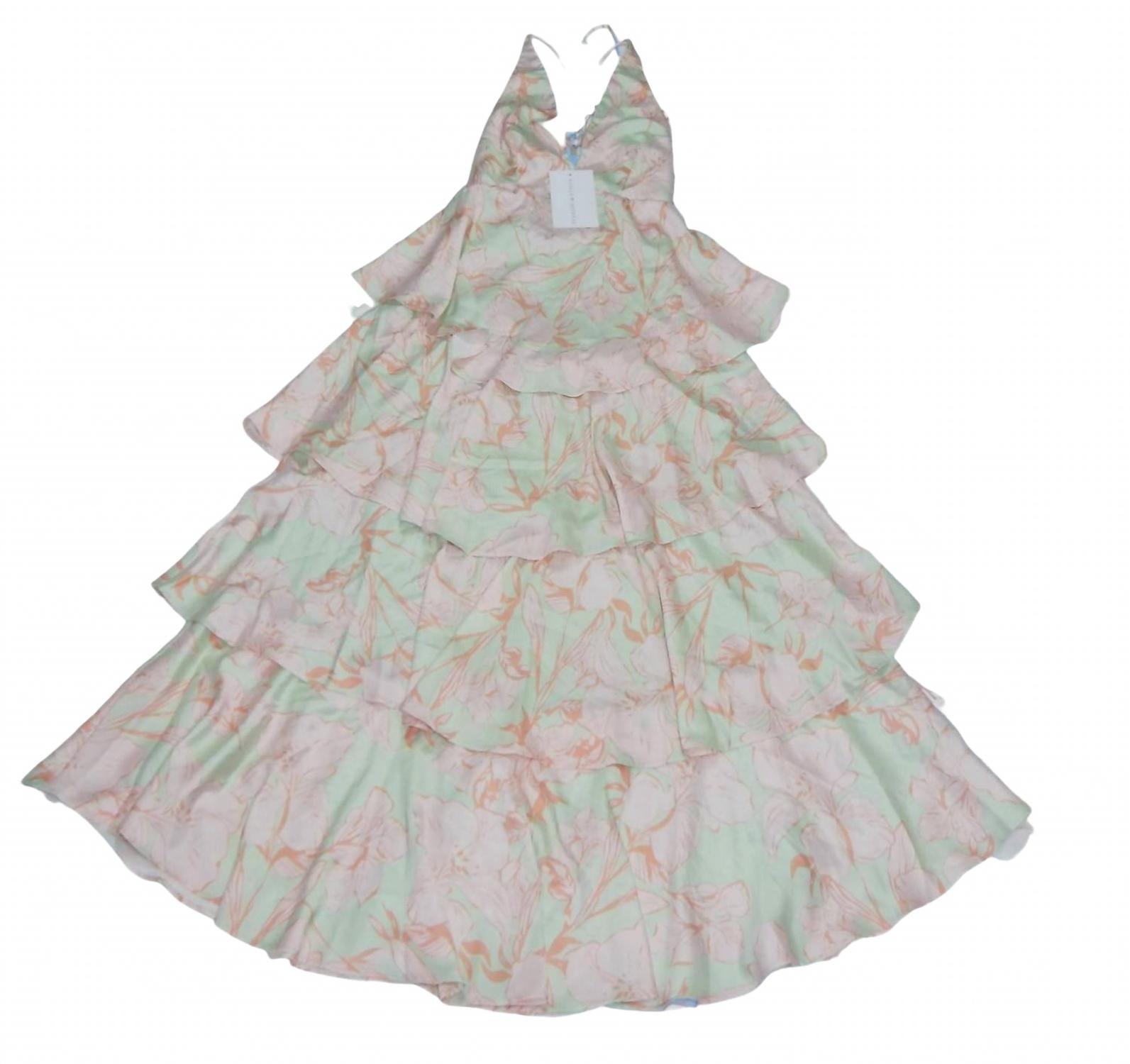 Saints + Secrets Halter Floral Tiered Maxi Dress in Gray | Lyst Saints + Secrets Halter Floral Tiered Maxi Dress in Gray | Lyst