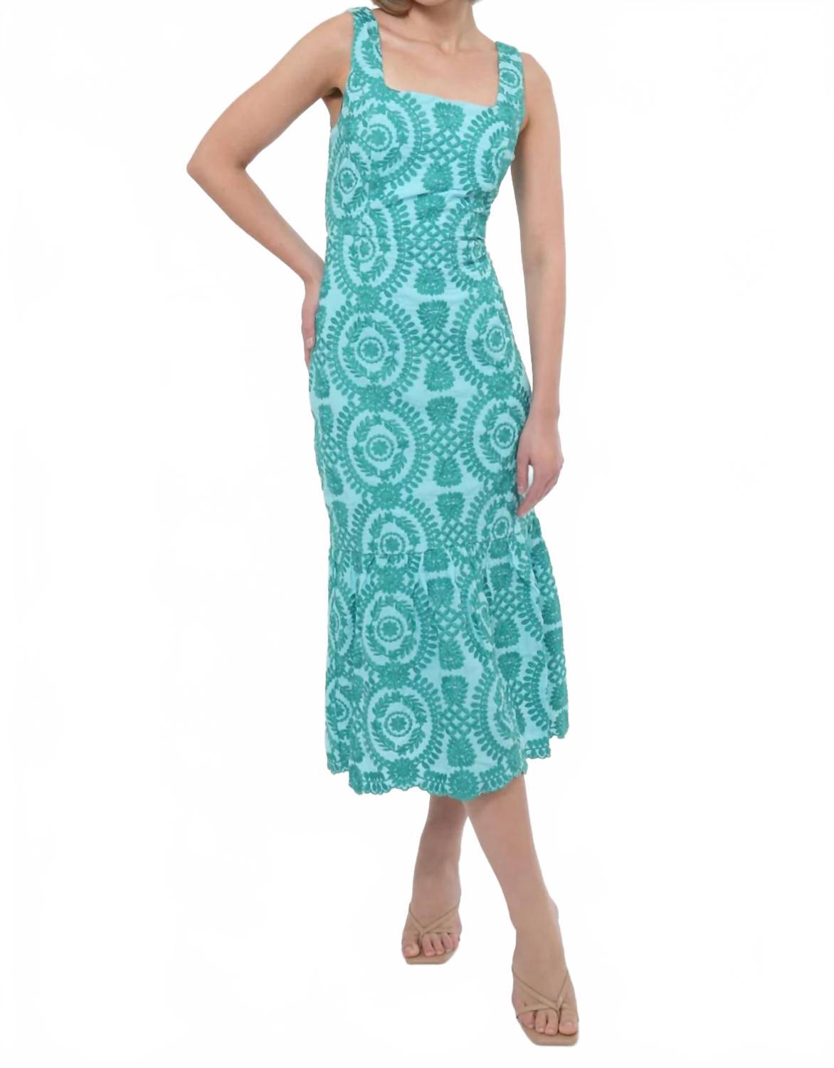 green emerald velvet dress Louisa Tulle Midi Dress 8