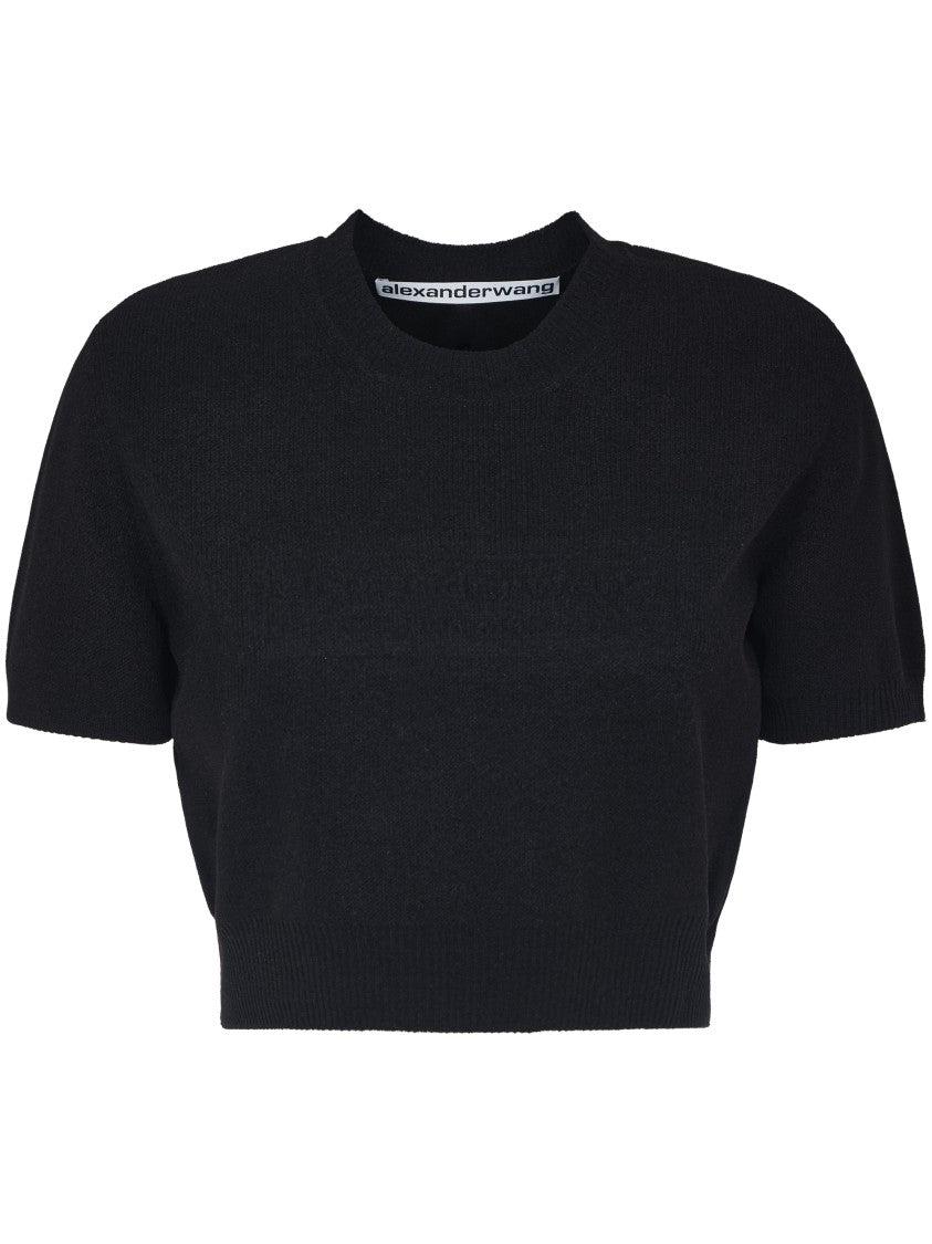 Tシャツ・カットソー ALEXANDER WANG Woman T-Shirt Black 4CC1241426 001 alexanderwang ALEXANDER WANG アレキサンダーワン Tシャツ