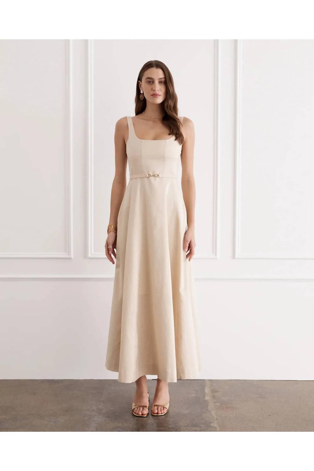 aqua blu australia tiana linen-silk maxi dress Tiana Linen-Silk Maxi Dress On Sale Now with Up to 31% Off