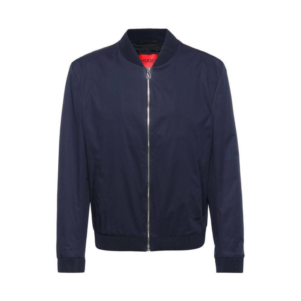 BOSS by HUGO BOSS Boss - Extra Slim Fit Bomber Jacket In Super Flex Cotto  in Blue for Men | Lyst