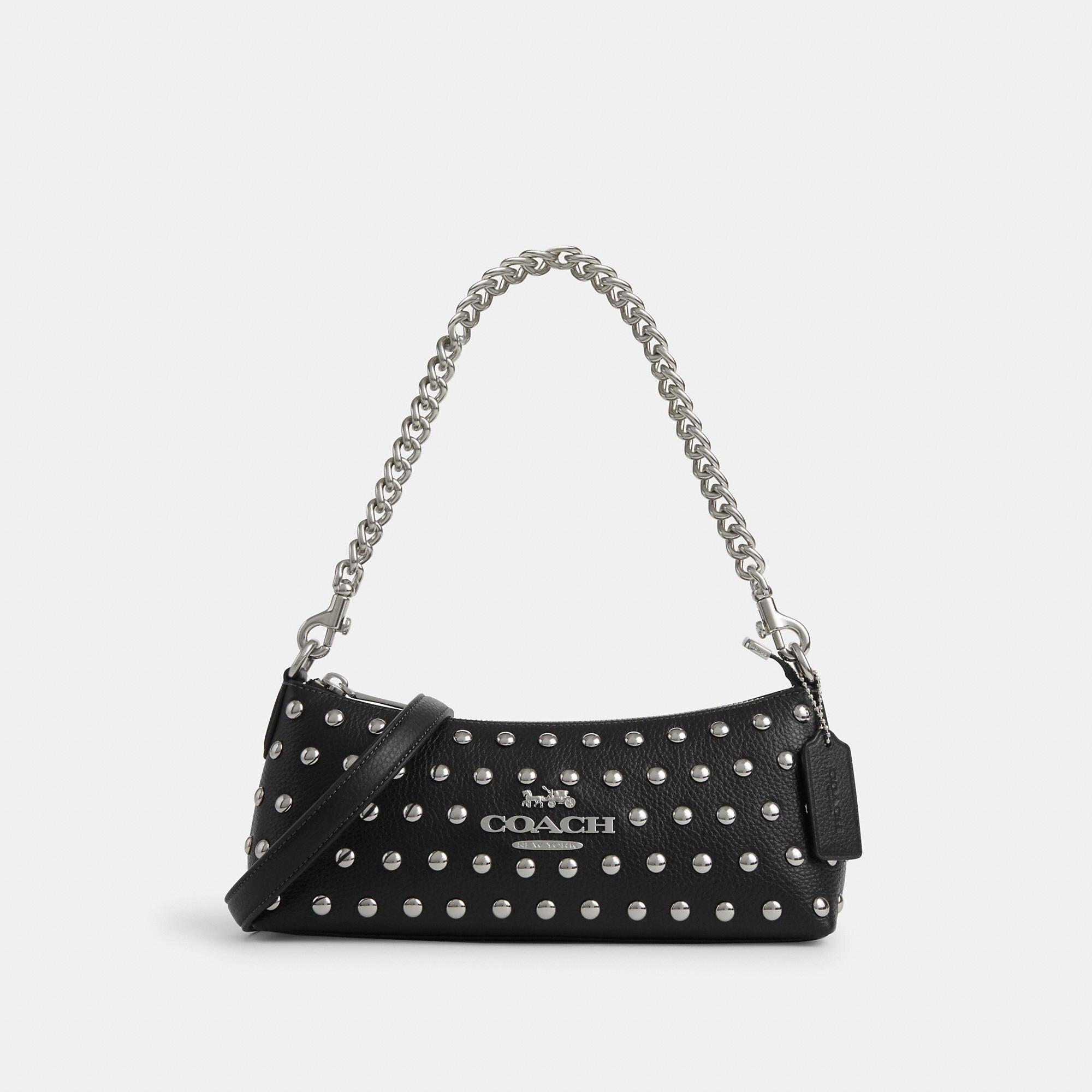 Coach Outlet Charlotte Shoulder Bag With Rivets in Black Lyst