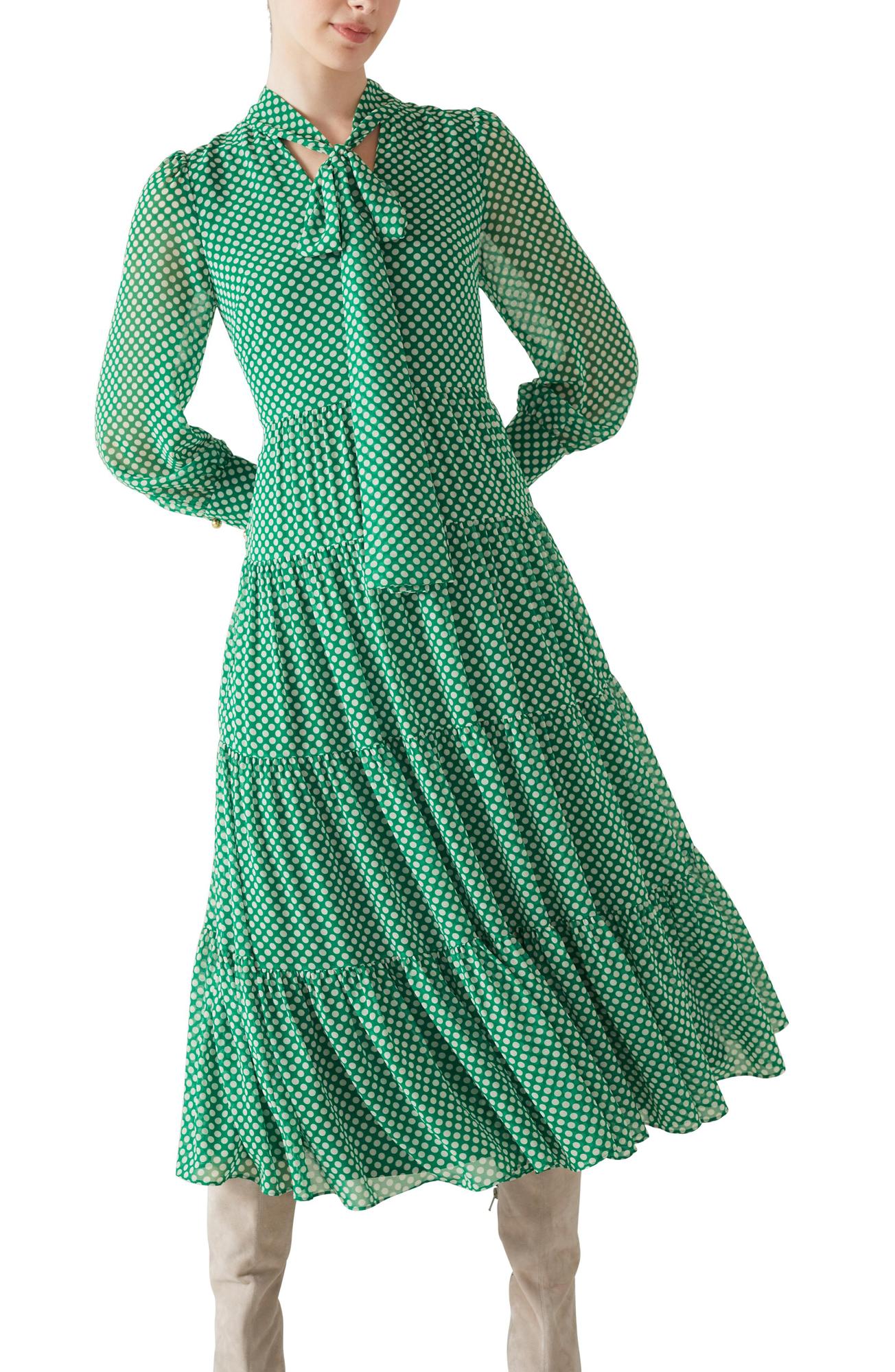 【LK BENNETT】ソフィードットプリントドレス LK Bennett Polka Dot Dresses for Women | Lyst