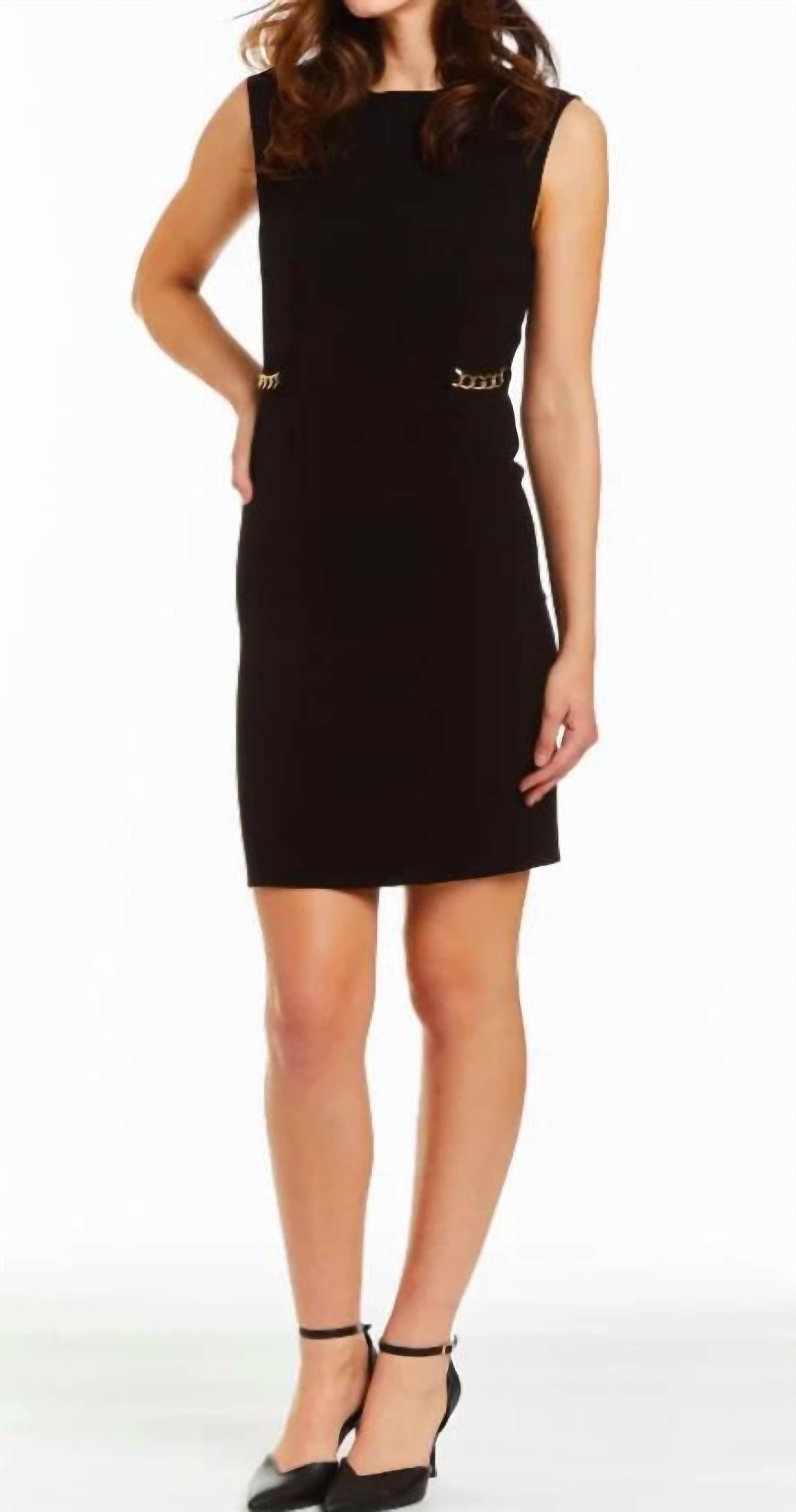 knee length dresses for ladies Drew Puff Sleeve Corset Linen Mini Dress • Shop American Threads Black / M main image 1