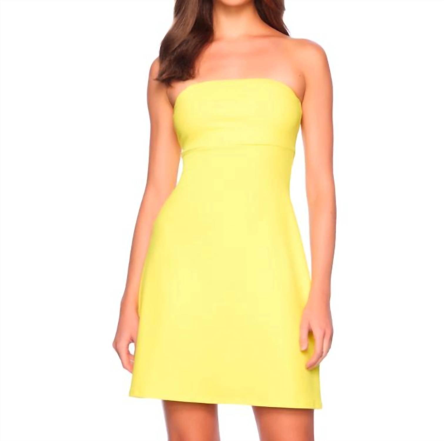 Susana Monaco Tube Flare Dress in Yellow | Lyst