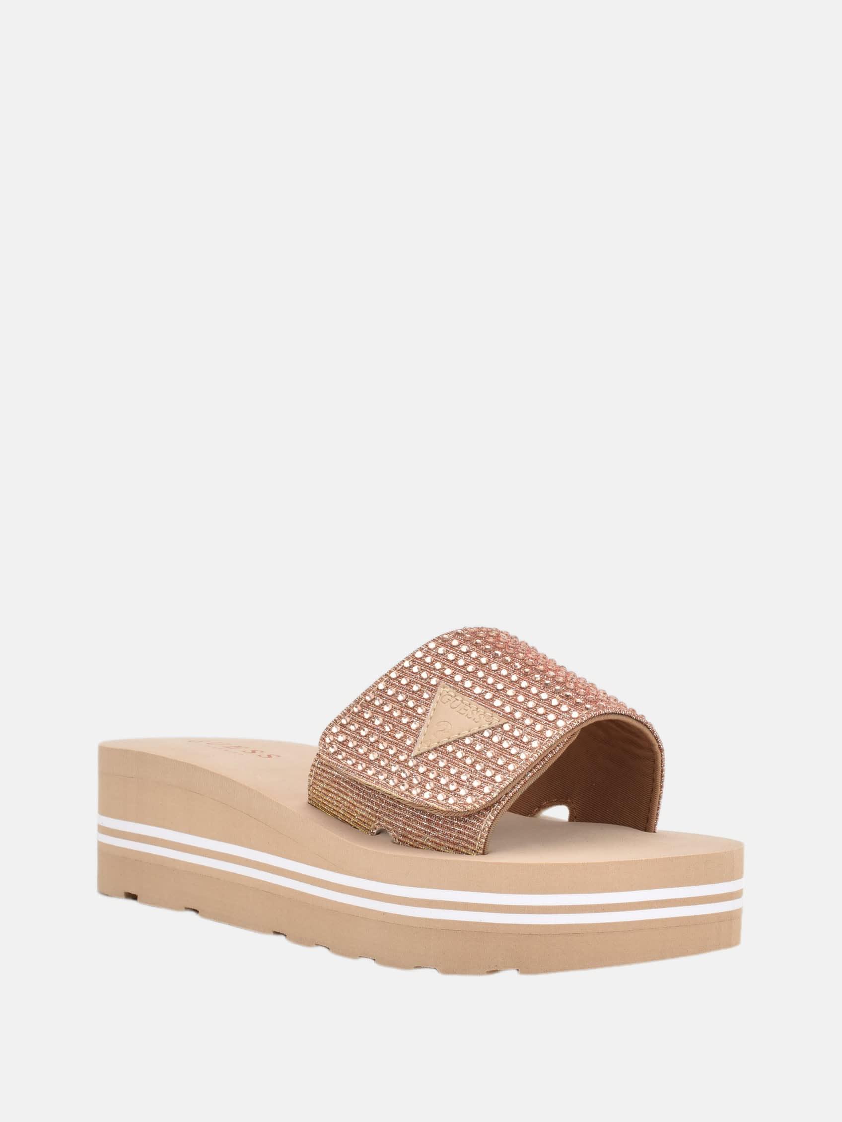 Guess rhinestone slides hot sale