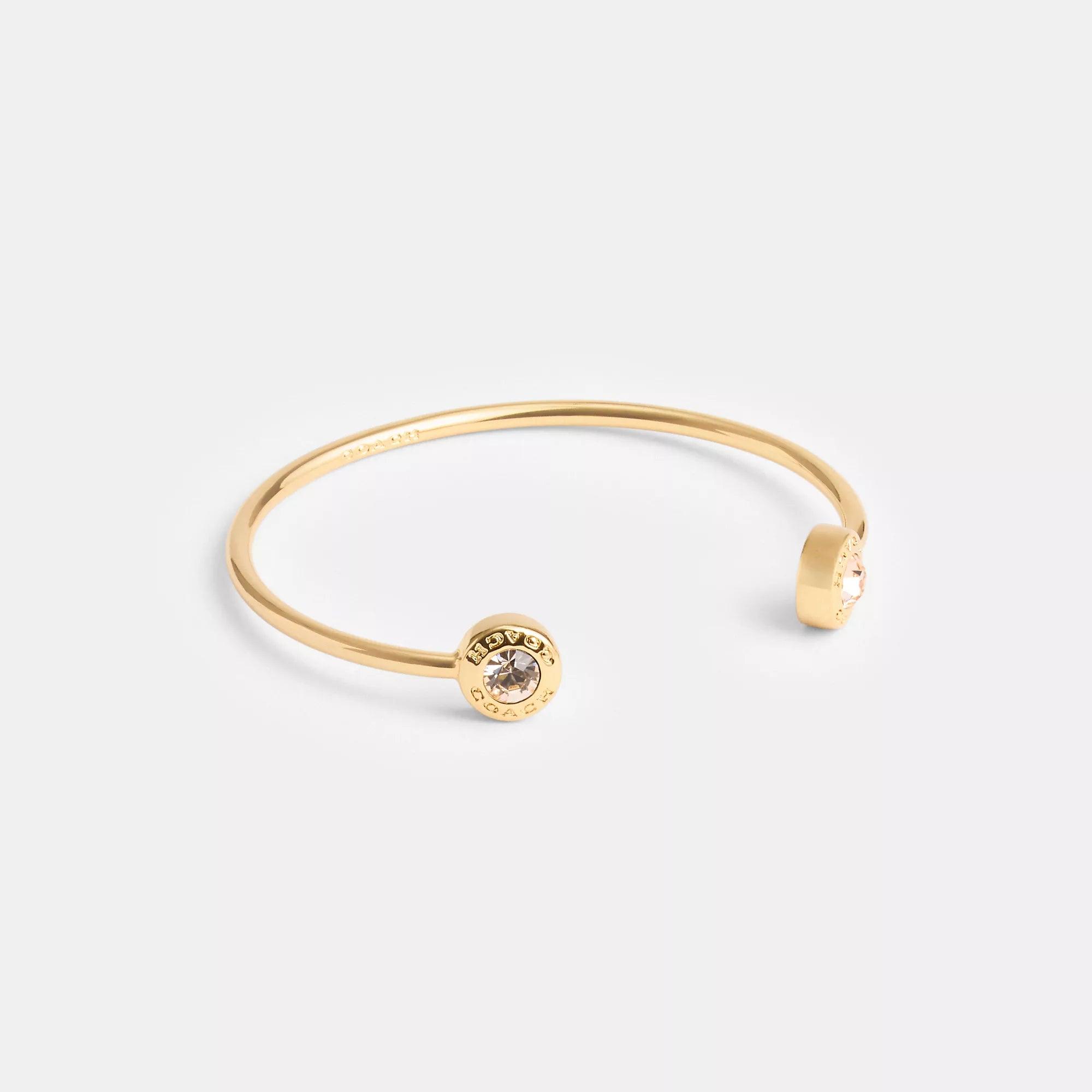 Coach open circle deals stone strand bracelet
