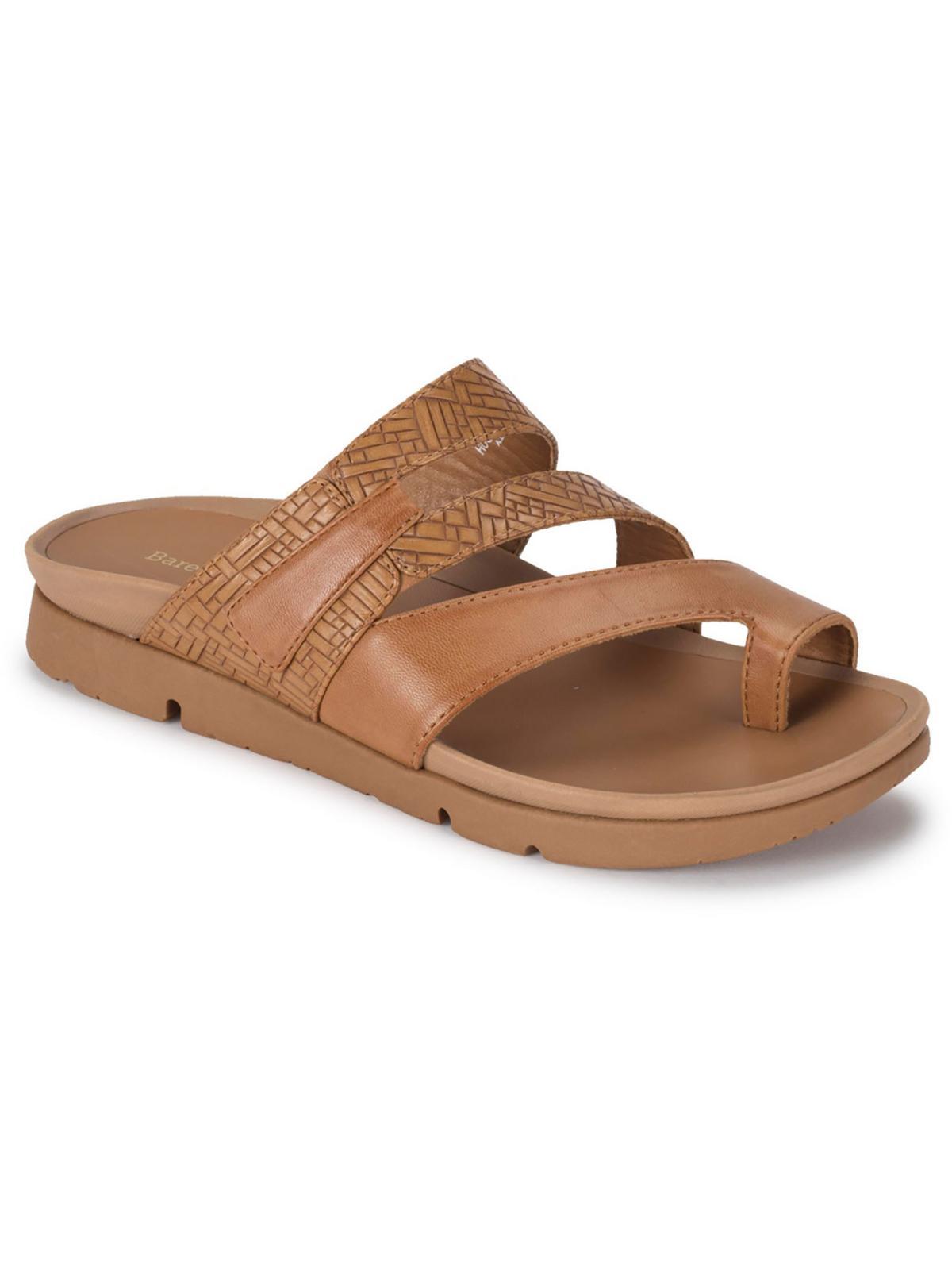 BareTraps Hoorah Faux Leather Toe Ring Slide Sandals in Brown Lyst
