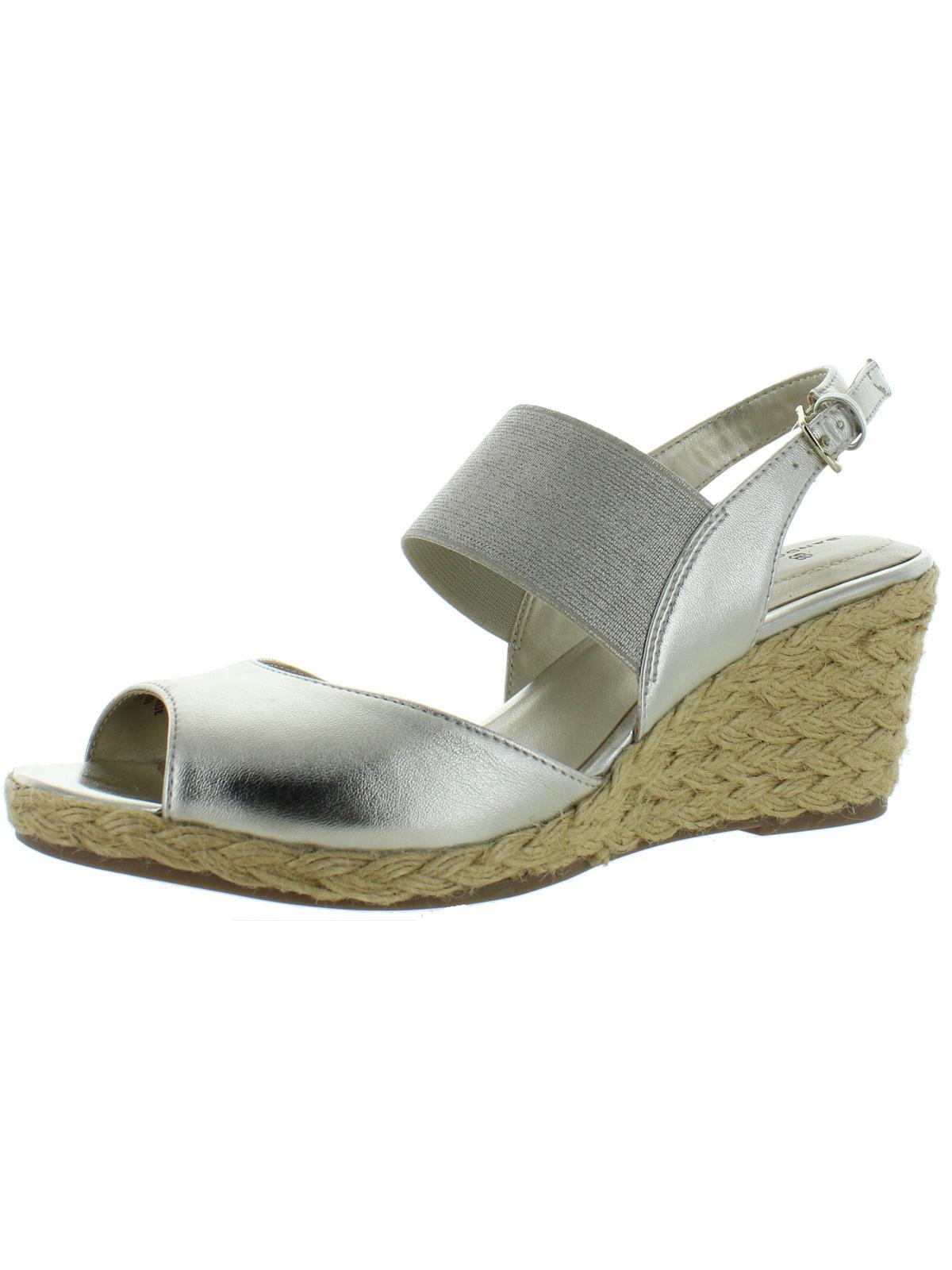 Bandolino silver wedge sandals best sale
