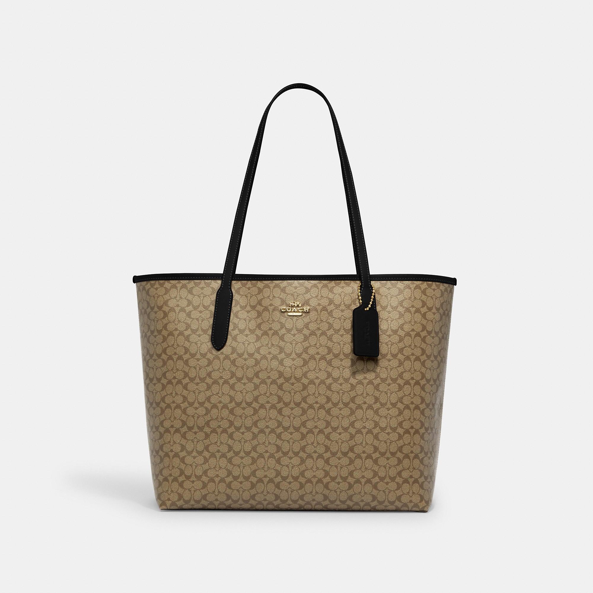 Coach Outlet City Tote In Signature Canvas in Natural Lyst