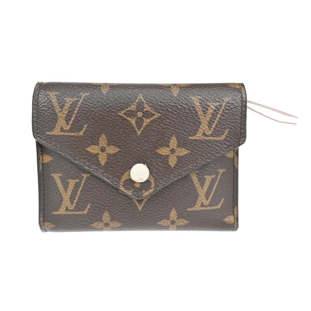PRE-OWNED LOUIS VUITTON BROWN PORTEFEUILLE ELISE TRIFOLD PURSE