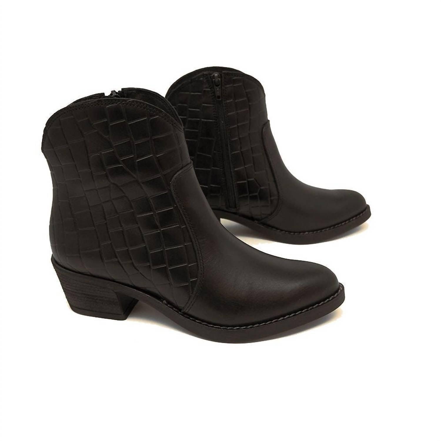 Liberitae 's Stefanie Cowboy Ankle Boots in Black | Lyst