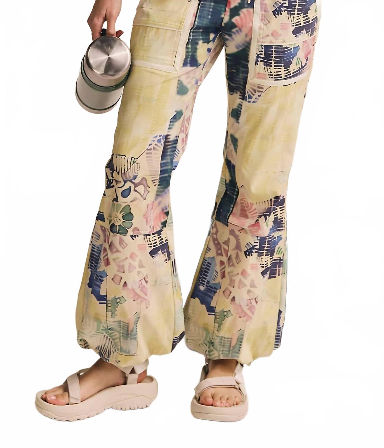 Free People Cascade Cool Climber Printed Pants in Natural | Lyst