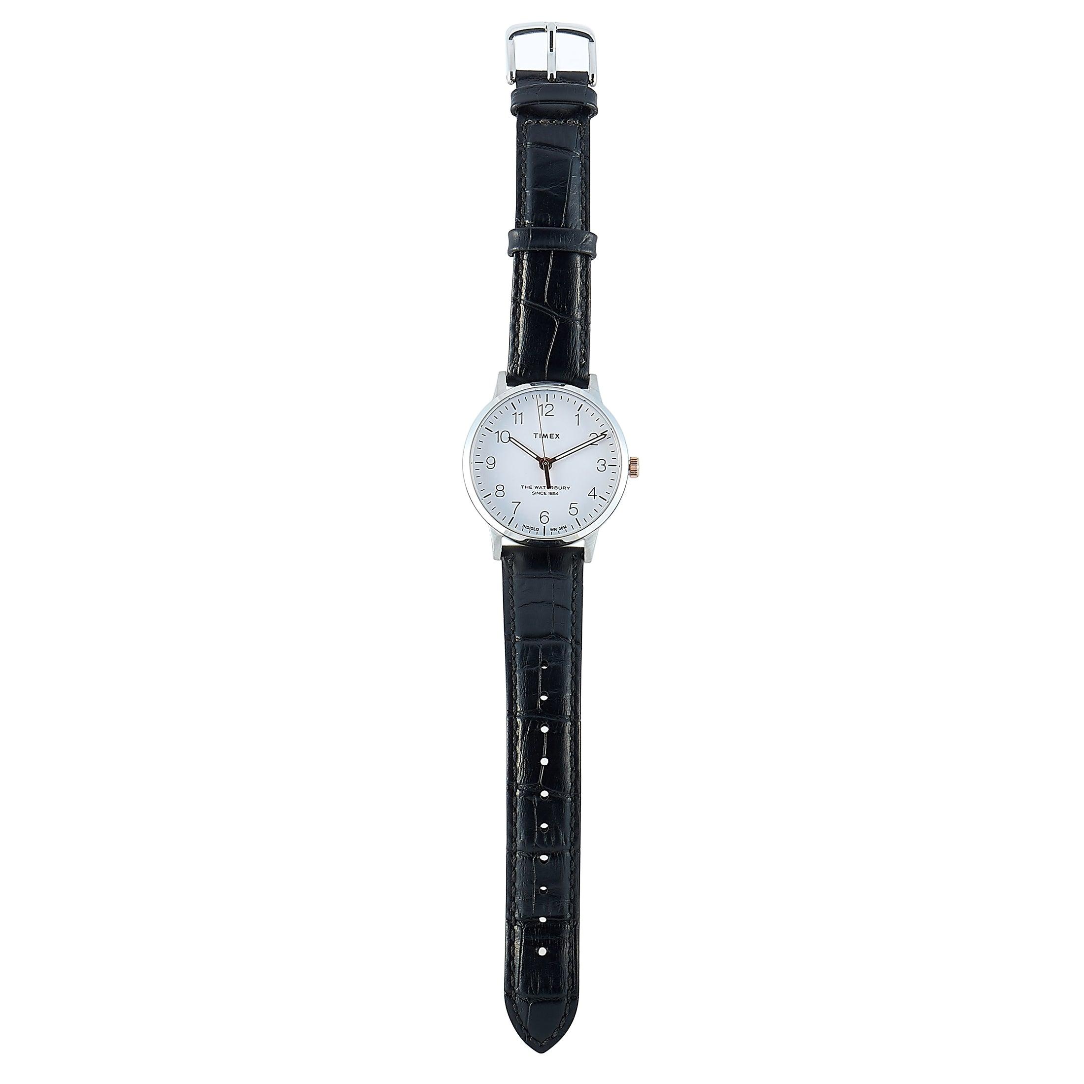 Waterbury classic 36mm top leather strap watch