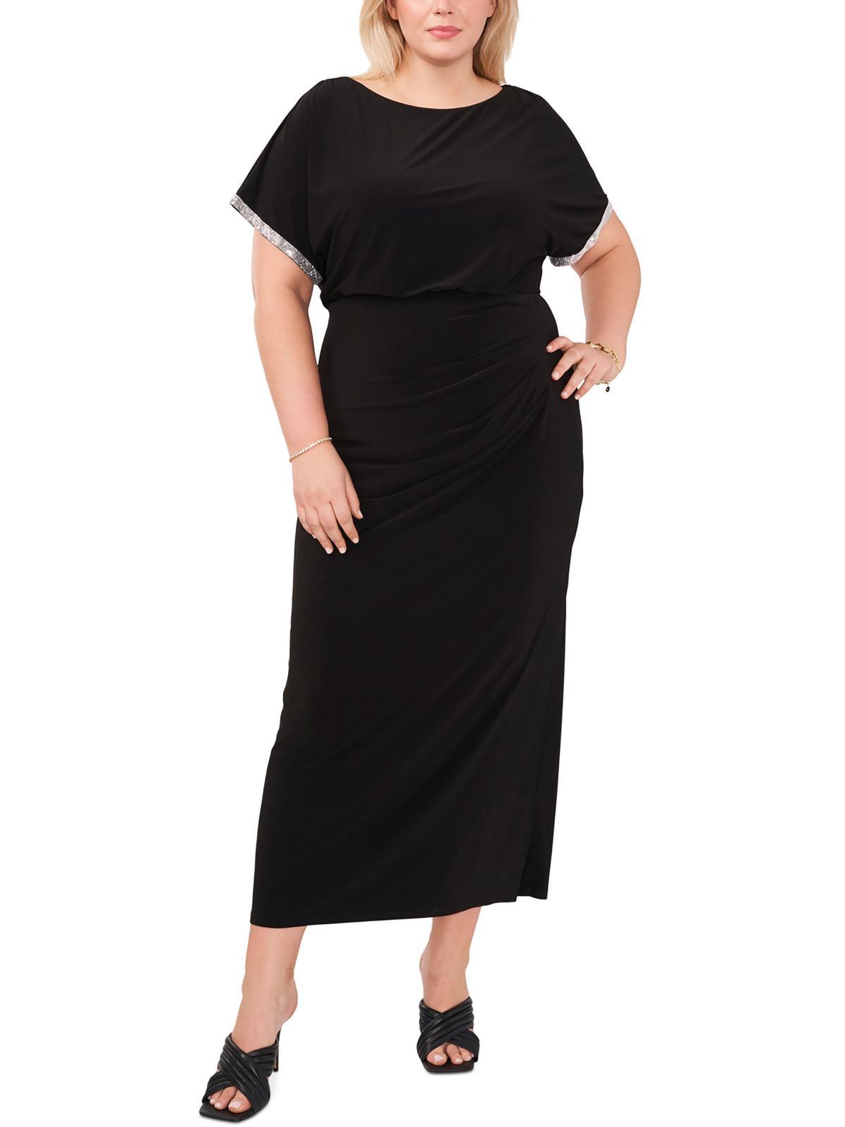 Msk embellished ruched jersey gown hot sale