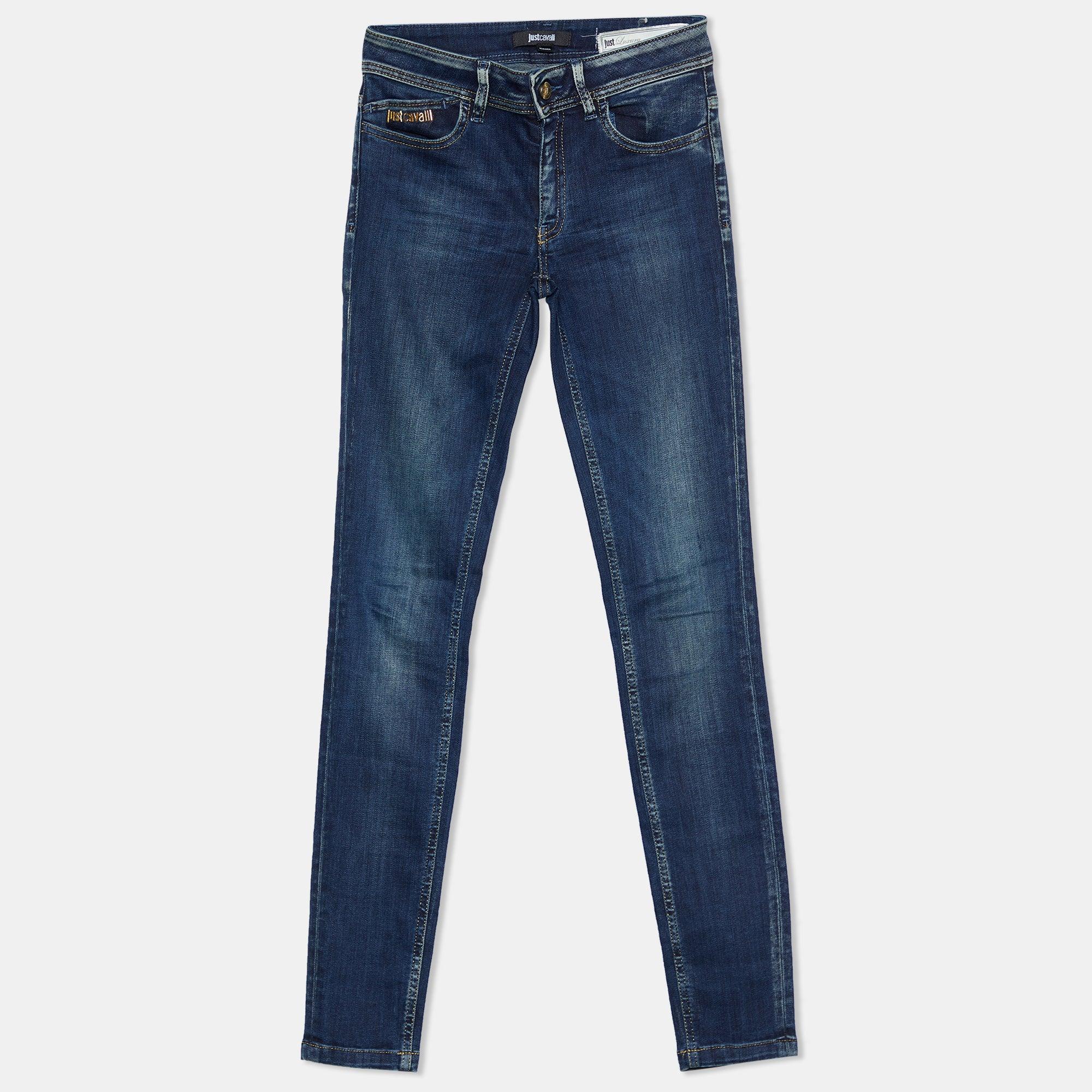 Jeans Femme Just Cavalli - Bleu Foncé - Taille US 26 (IT 40) - Jambe Droite