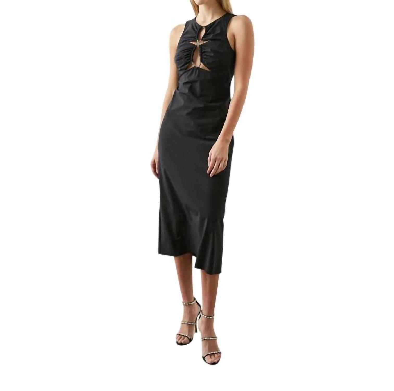rails black cut out dress Sz S Rails Jaclyn Black Button-Down Mini Cutout Shirtdress