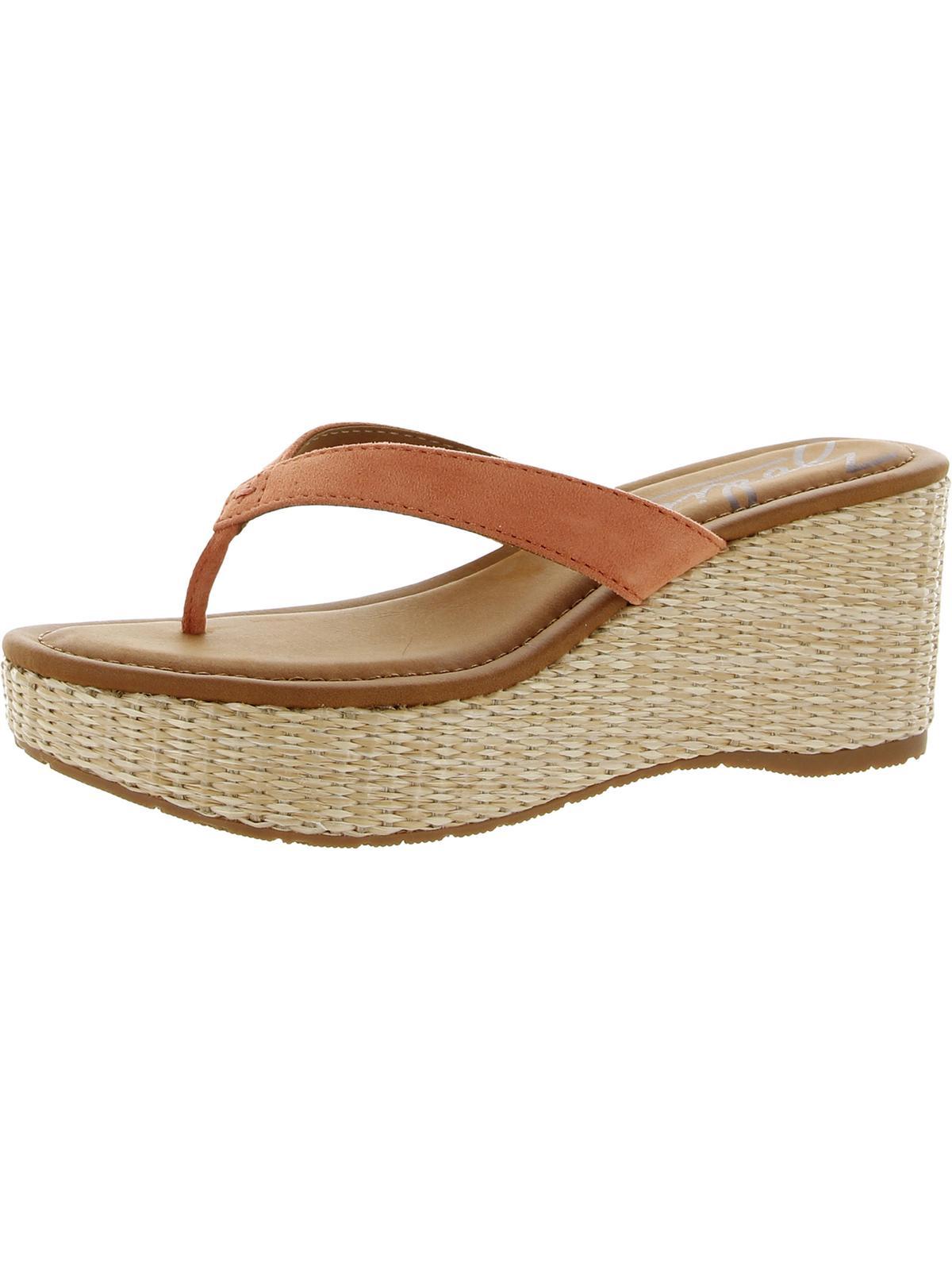 Zodiac Rio Thong Platform Wedge Sandals in Brown Lyst