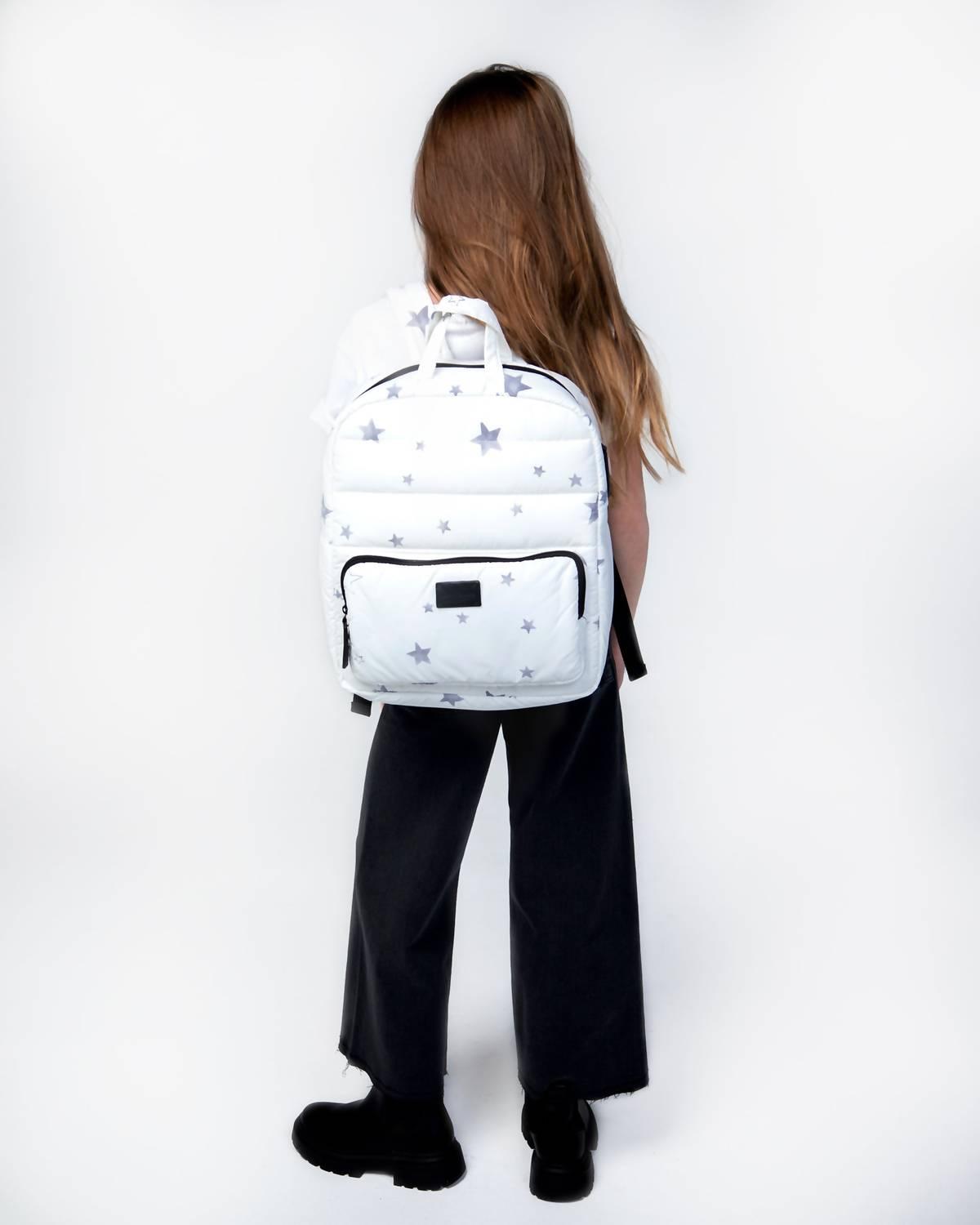 7Am Enfant Midi Classic Backpack Stars Print in White Lyst