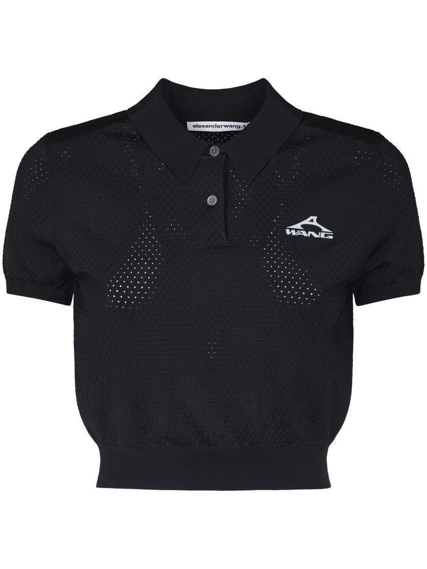 Tシャツ・カットソー Alexander Wang Cropped Jersey Polo Shirt Alexander Wang Cropped Polo Shirt | italist