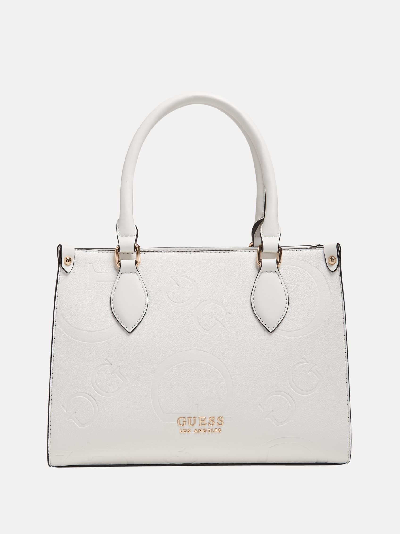 Guess Factory Oak Park Enlarged Logo Small Carryall in White | Lyst