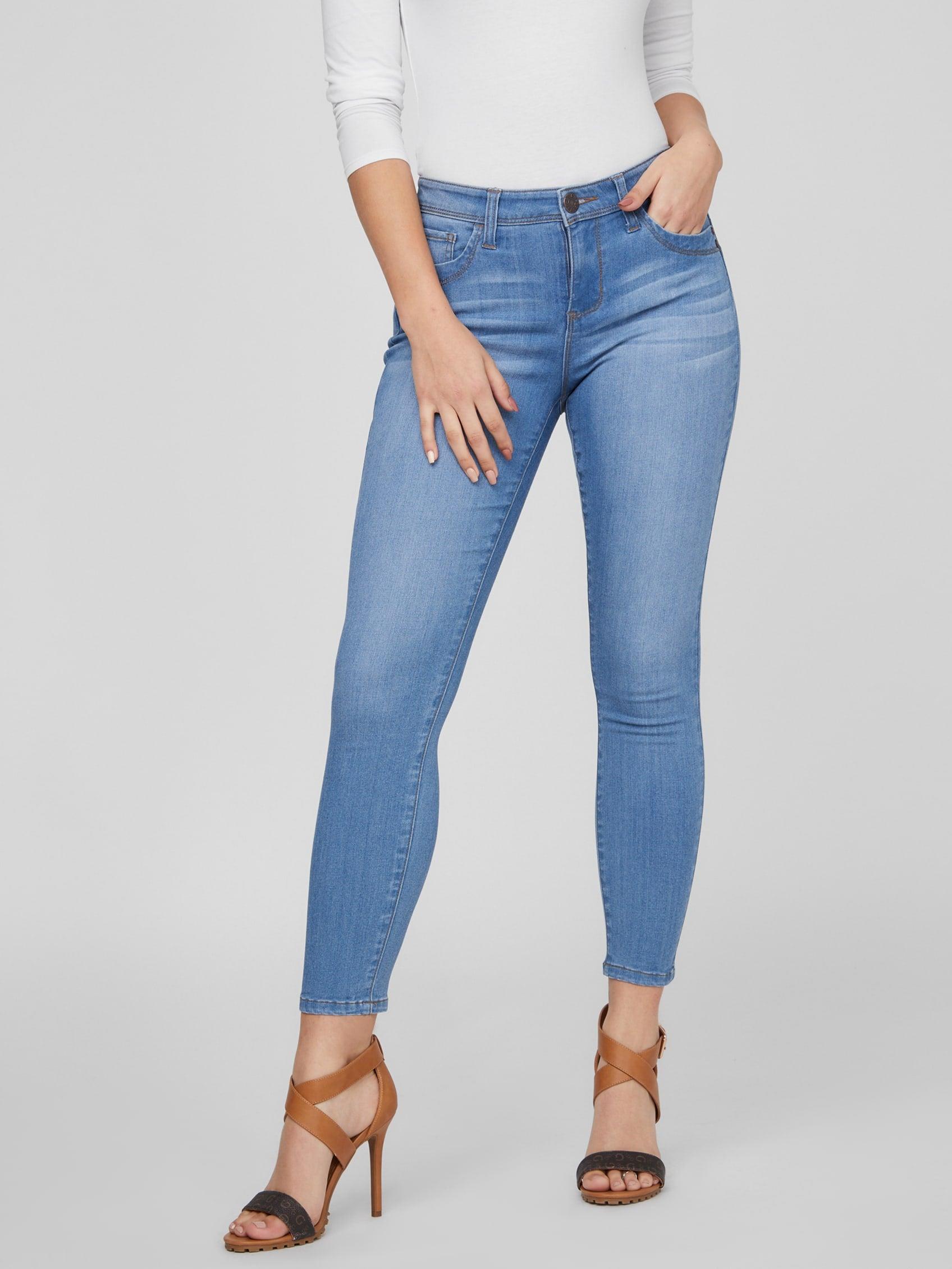 Guess Factory Beyla Curvy Mid-rise Skinny Jeans in Blue | Lyst