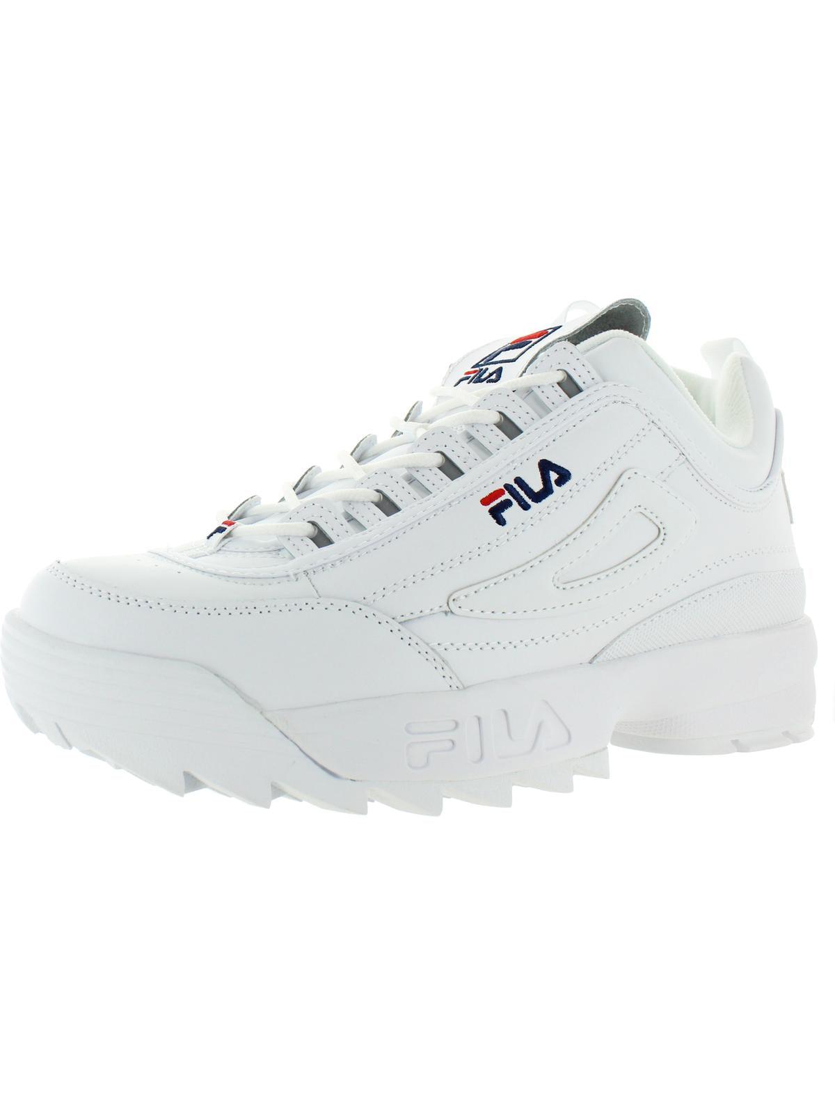 Fila Disruptor Ii Premium Leather Retro Sneakers in White for Men | Lyst