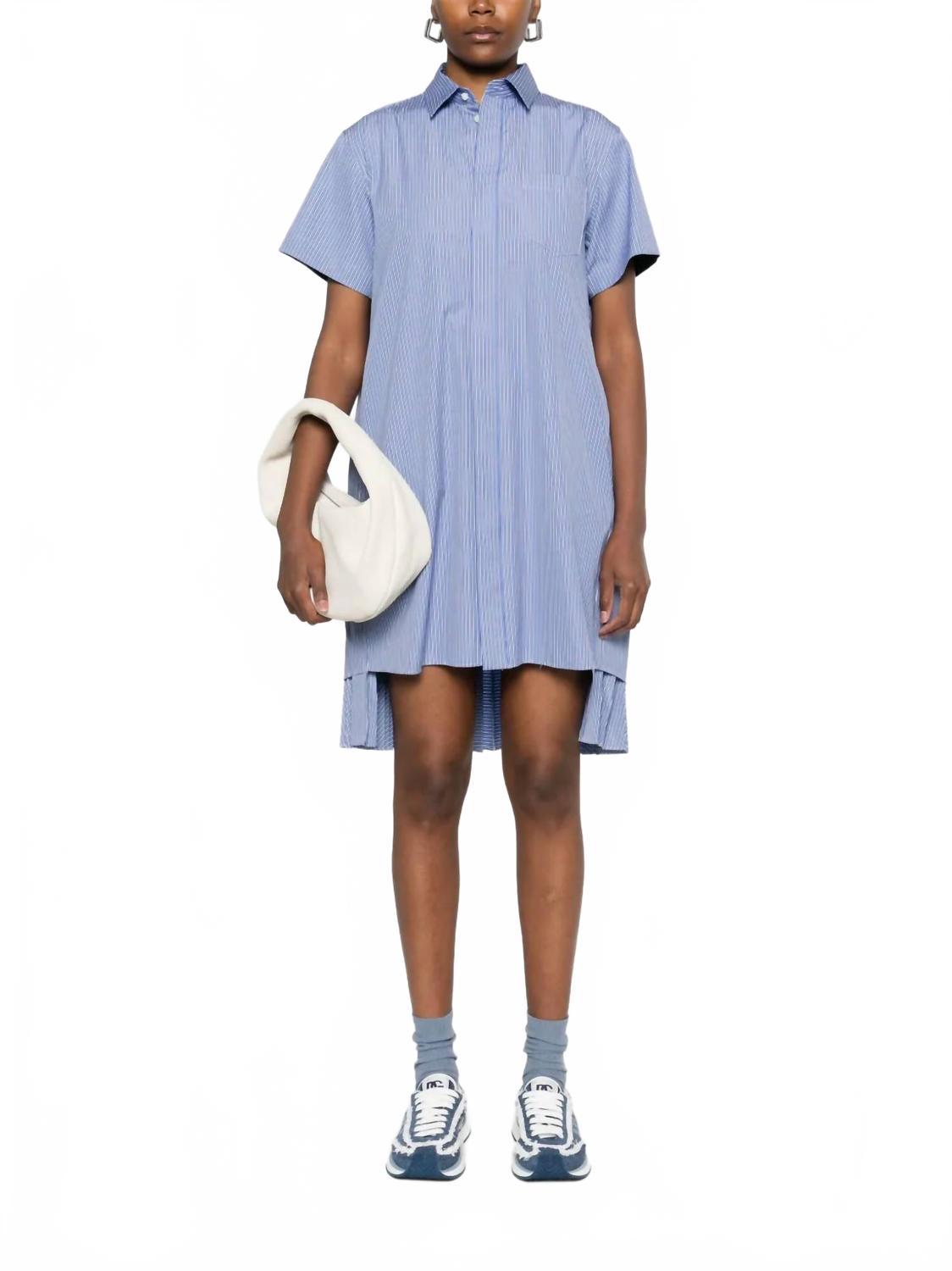 SACAI♡ Cotton Poplin x Cotton Jersey Dress Sacai Cotton Poplin x Cotton Jersey Dress in Navy Stripe
