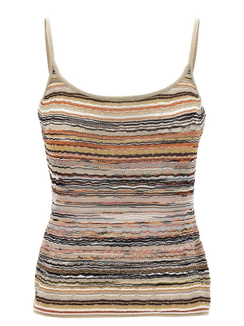 MISSONI 売れ筋商品|||ミッソーニ Tシャツ トップス レディース Tops Red 新品タグ付き】 MISSONI ミッソーニ プリントTシャツ イタリア製