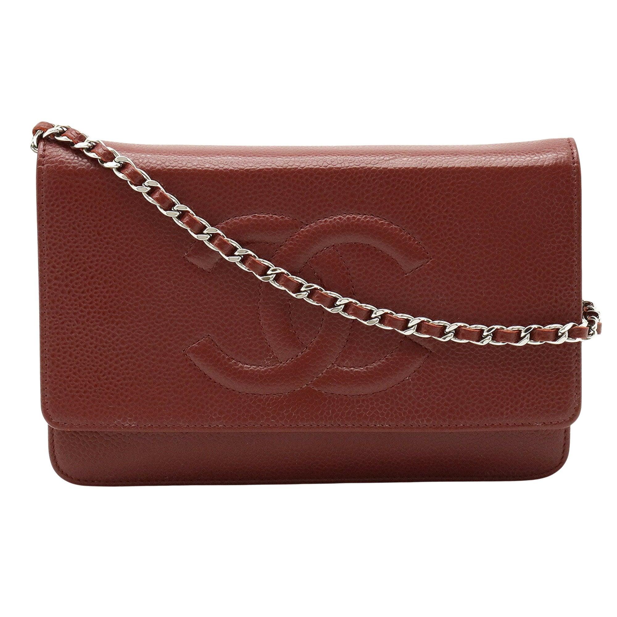Chanel Wallet On Chain Leather Wallet (pre-owned) in Red