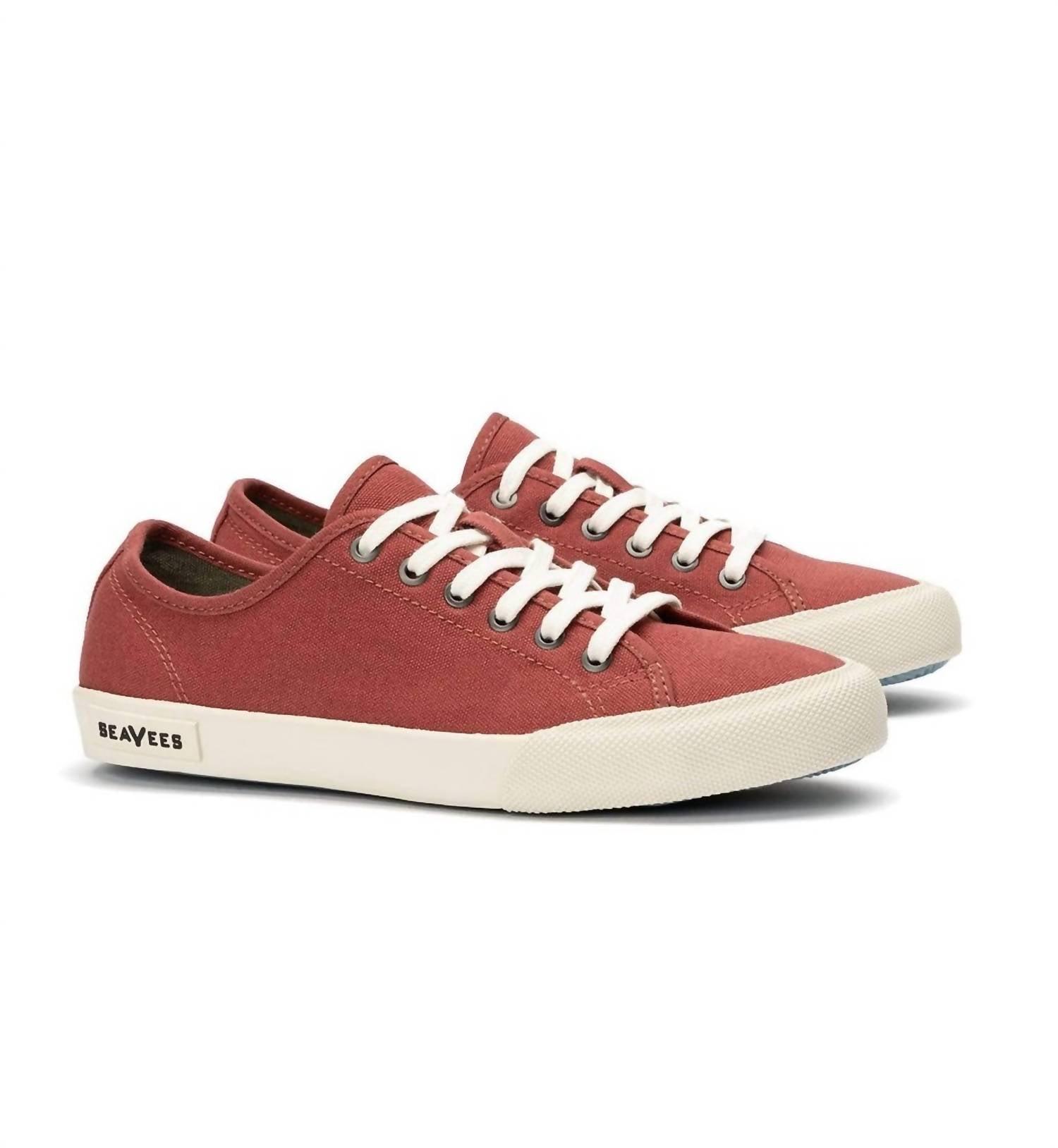 Seavees Monterey Sneaker Standard Sneaker In Red Ochre Cotton Canvas Lyst