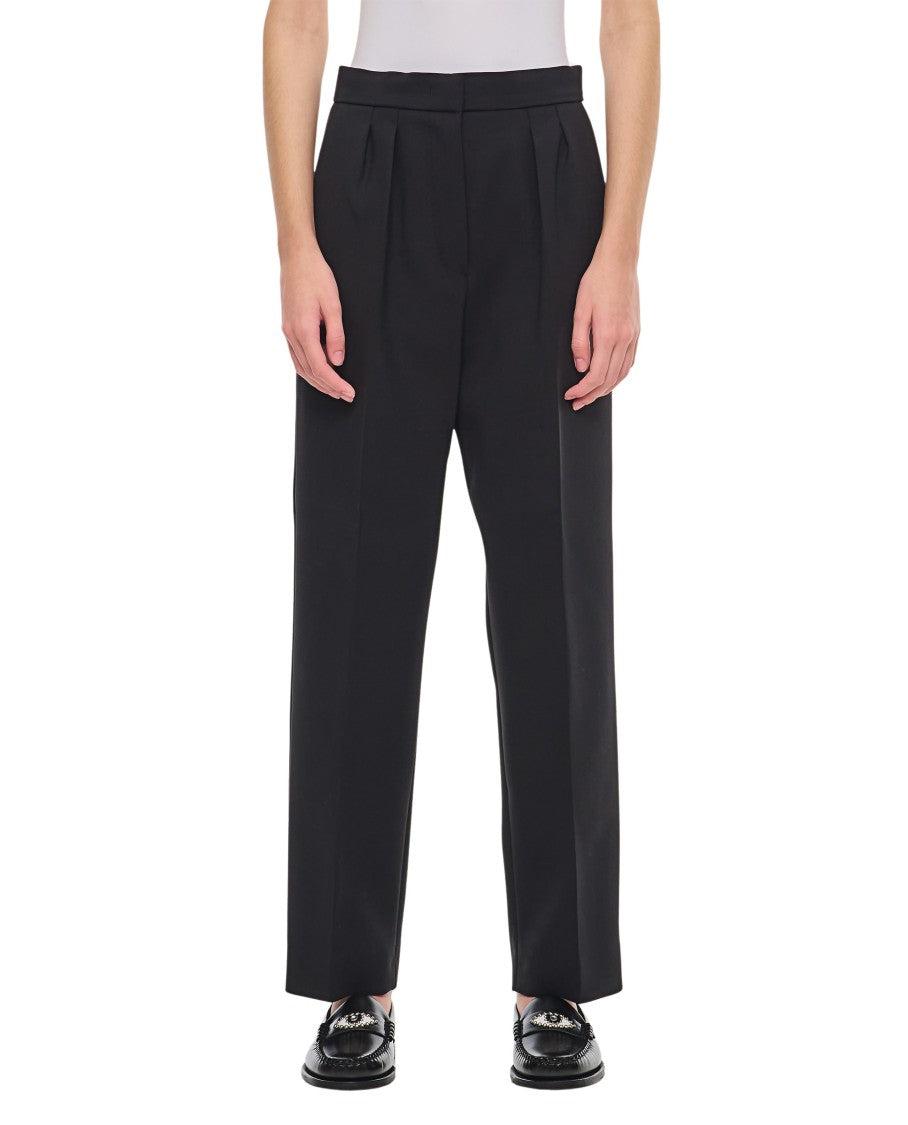 パンツ MAX MARA VERBANO CROPPED WOOL PANT MAX MARA Verbano cropped pleated wool-blend straight-leg