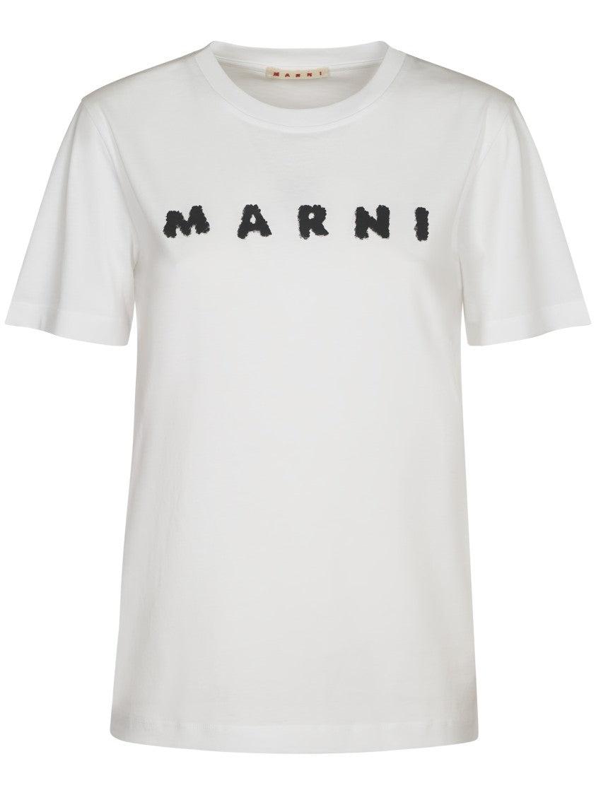 ☆MARNI☆ Logo Short Sleeve T-Shirt Tシャツ 正規品 MARNI マルニ LOGO T-SHIRT Tシャツ 半袖 クルーネック ロゴT