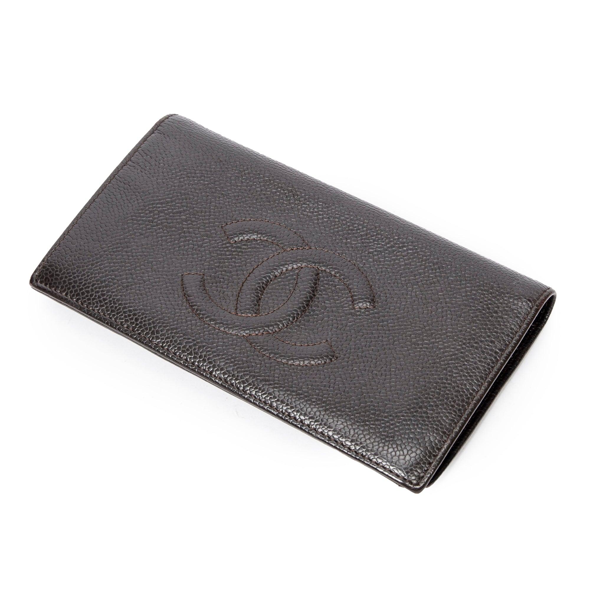 Chanel Cc Timeless Long Bifold Wallet in Gray