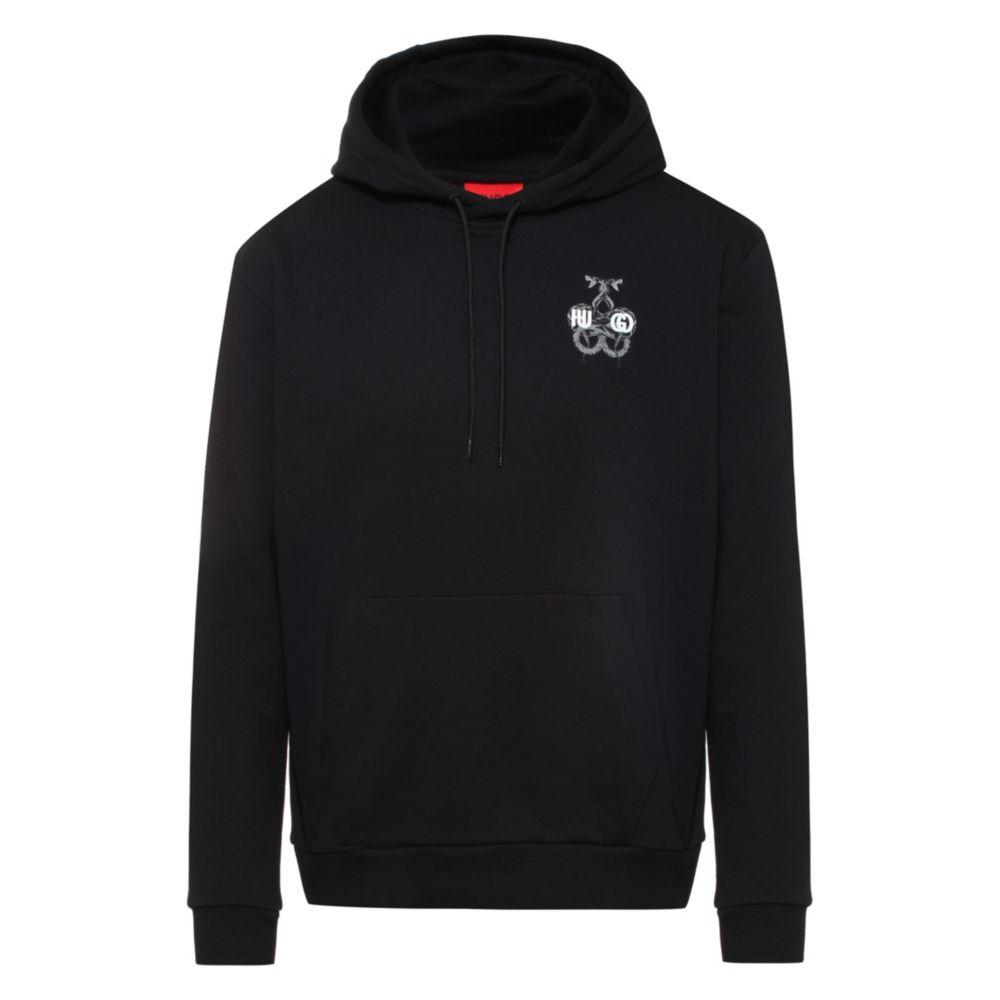 HUGO Boss - Relaxed Fit Hoodie In French Terry With Snake Artwork in for Men | Lyst
