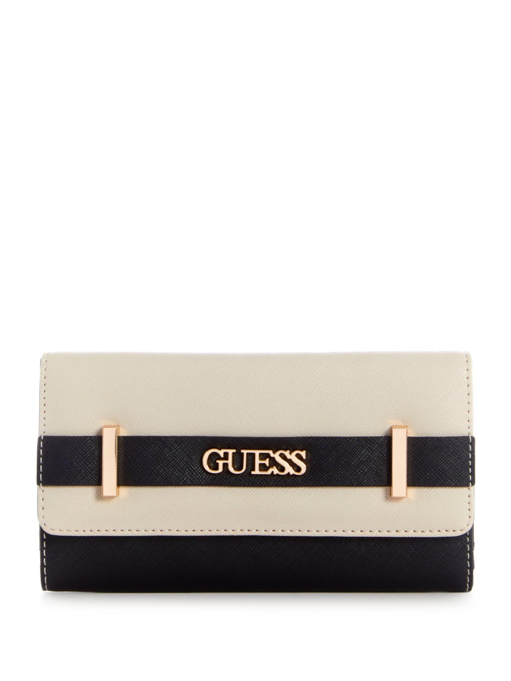 Guess Factory Thea Slim Clutch in White | Lyst