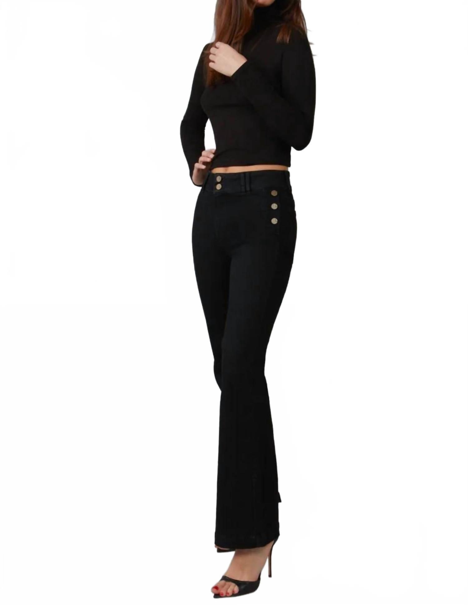 Lola Jeans Women's Stevie Ultra-High Rise Loose Wide Leg Jeans - Ivory - View #4