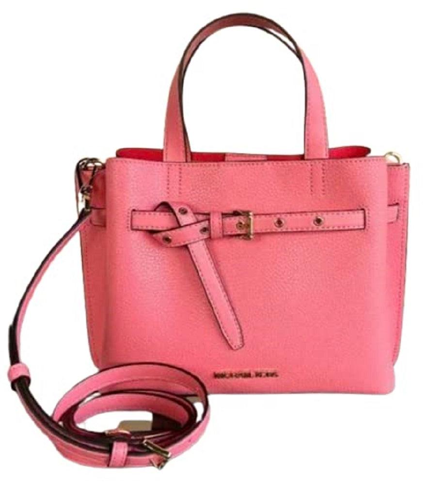 Michael Kors Mercer Medium Two-Tone Pebbled Leather Crossbody Bag in Pink - One Size