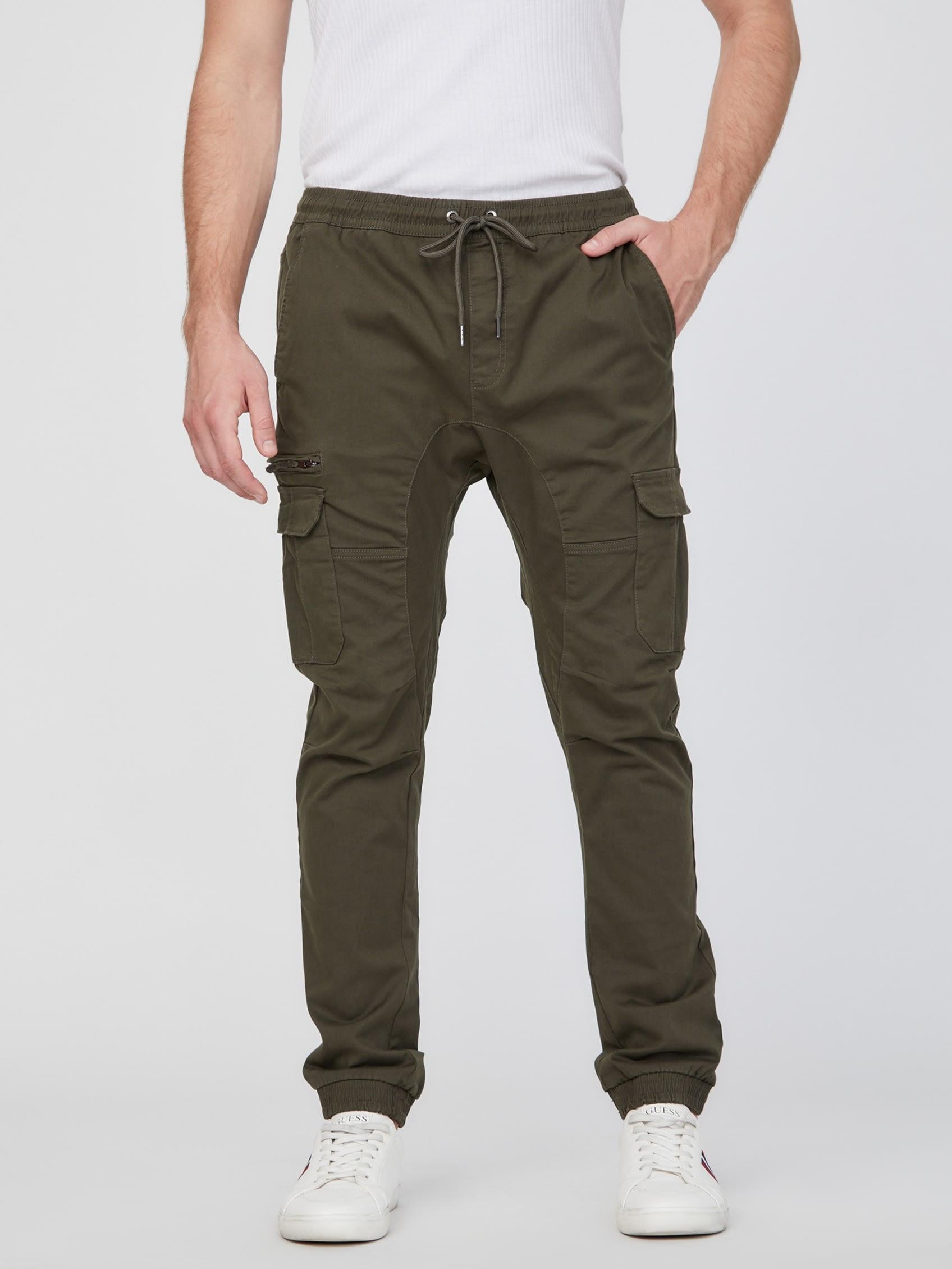 Guess Factory Lou Cargo Joggers in Green for Men | Lyst