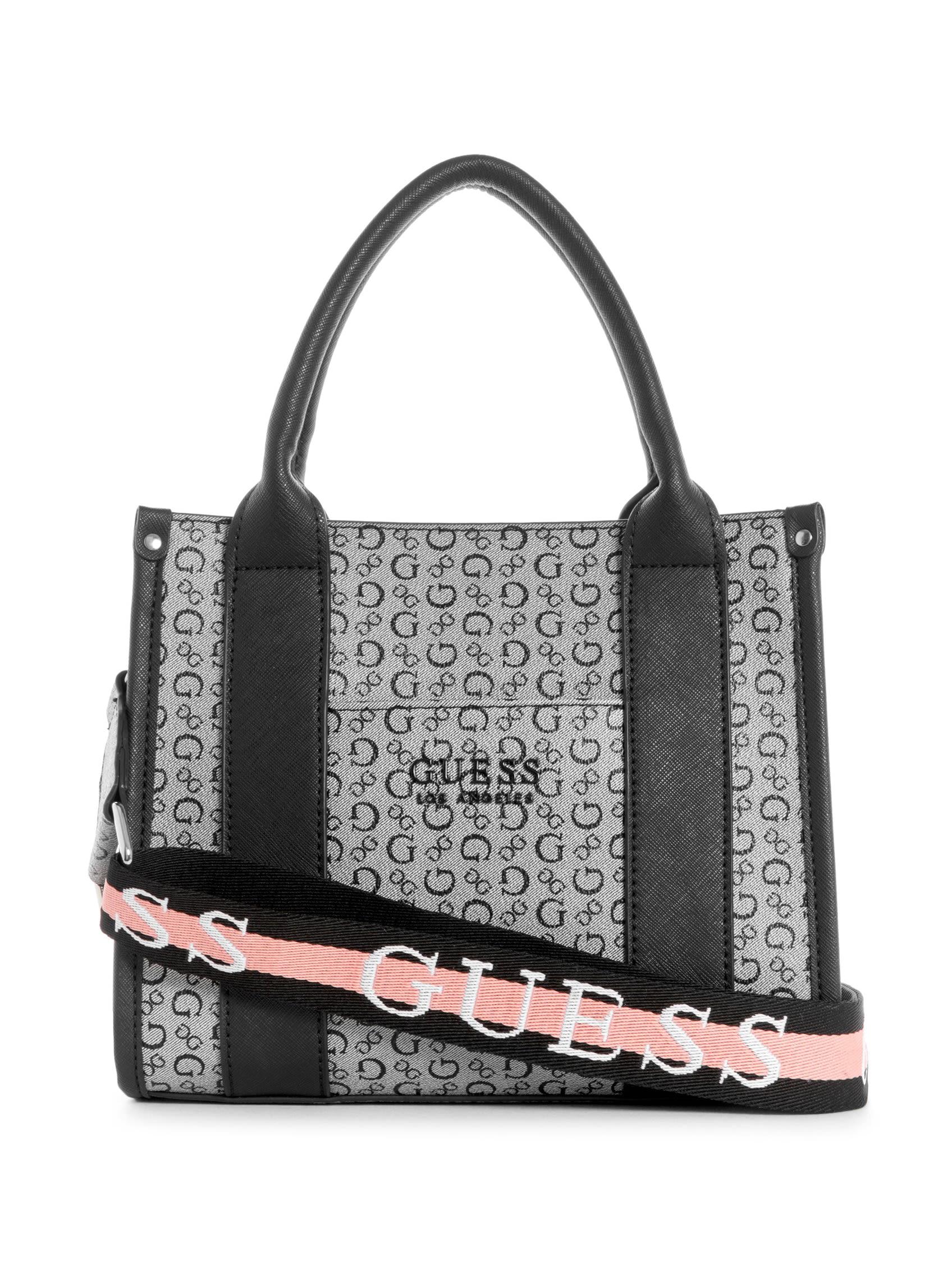Guess Factory Esme Logo Small Satchel in Black | Lyst