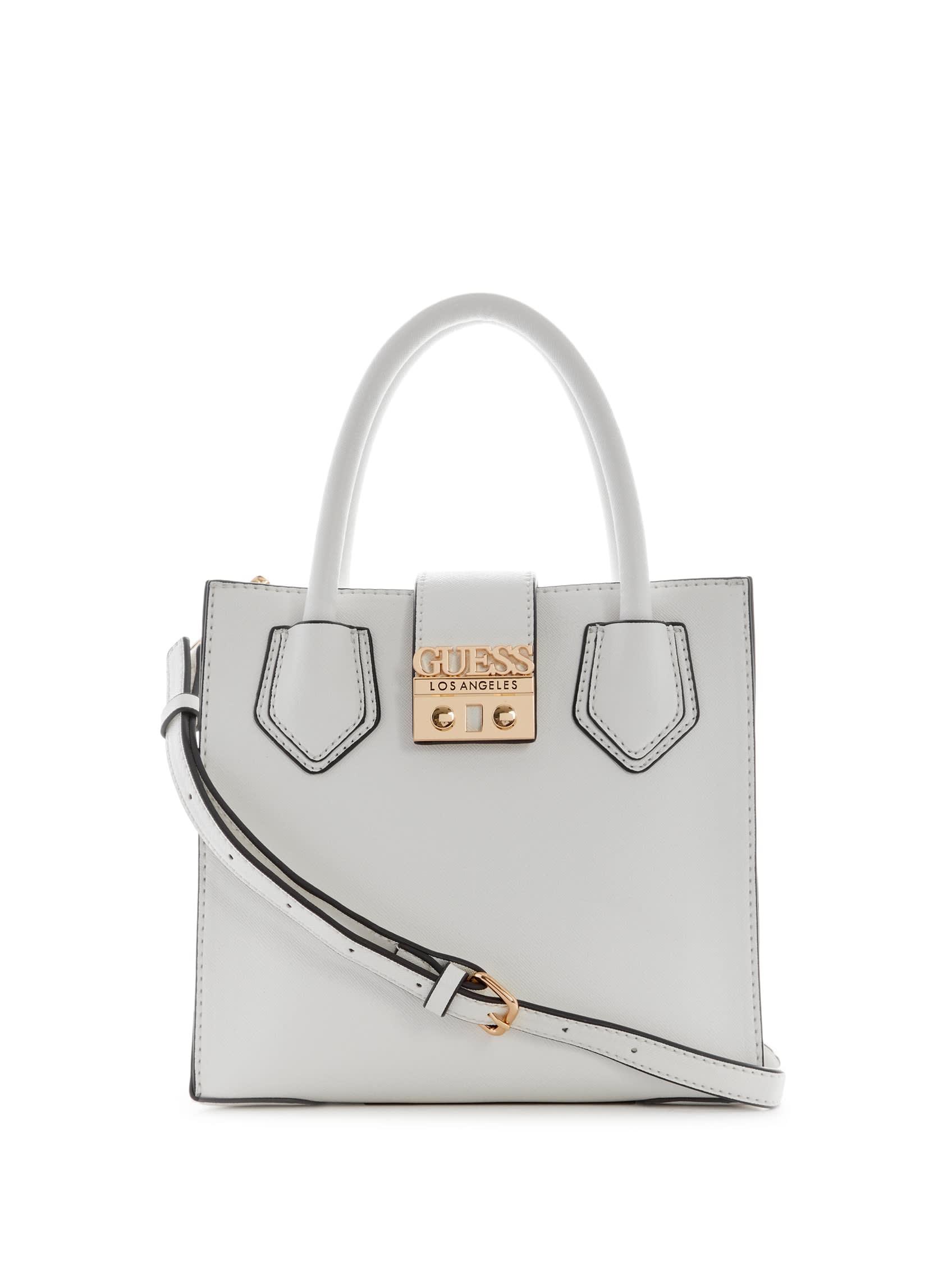 Guess Factory Blaise Small Satchel in White | Lyst