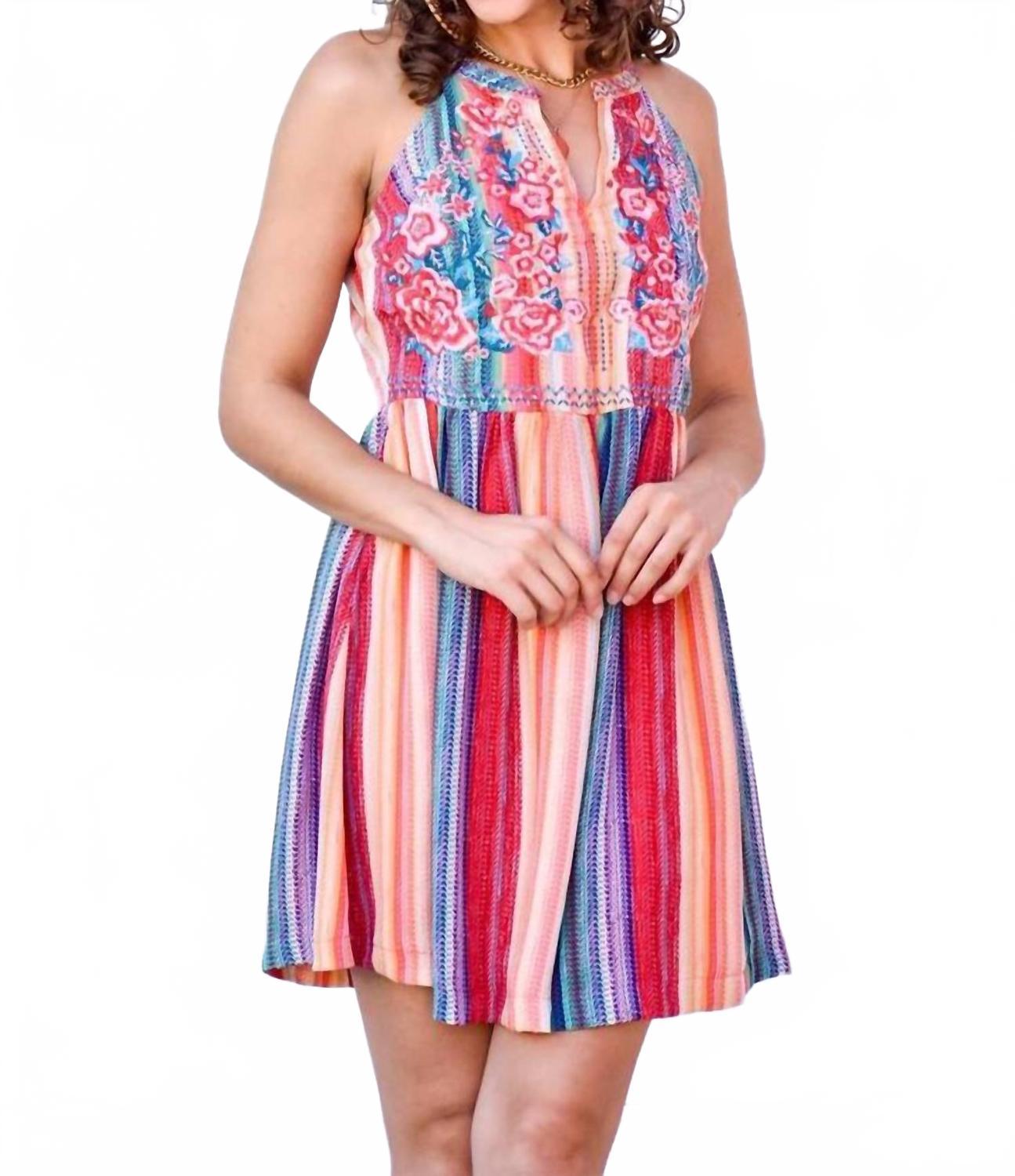 sachin and babi light blue dress Womens Large Savannah Jane Blue And White Floral Embroidery Boho Dress main image 0