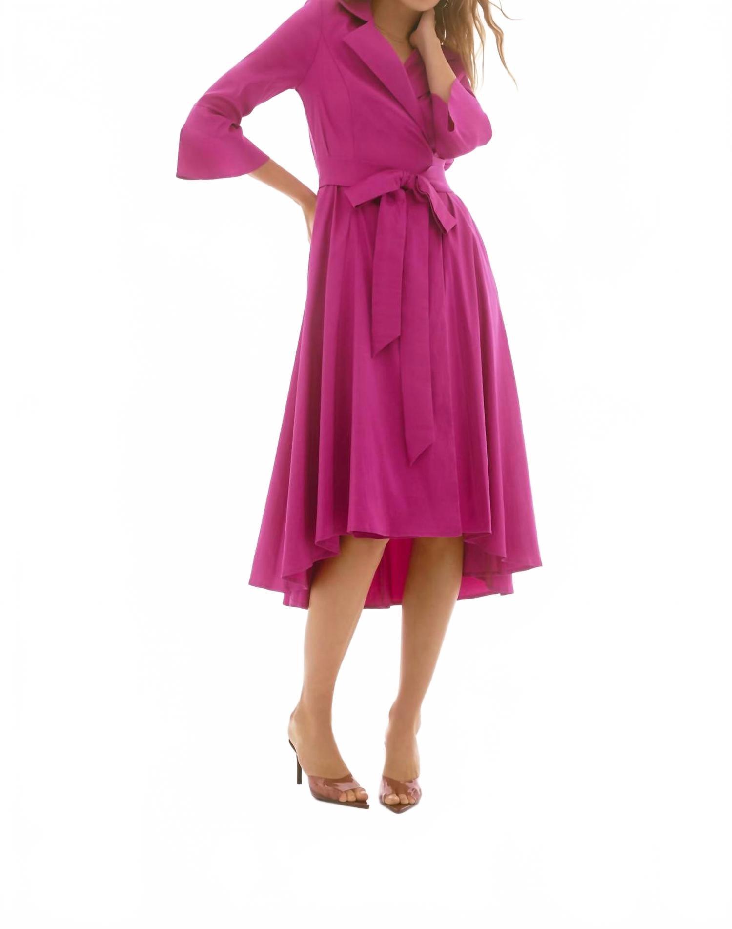 Joseph Ribkoff Stretch Taffeta High Low Wrap Dress in Pink | Lyst Joseph Ribkoff Stretch Taffeta High Low Wrap Dress in Pink | Lyst